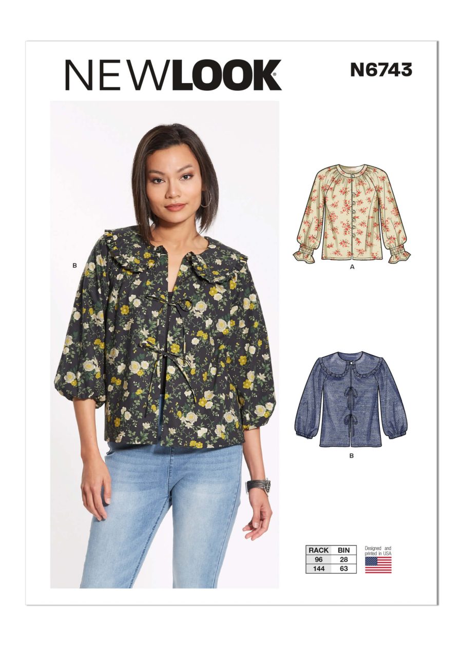 New Look Sewing Pattern N6743 Misses' Tops