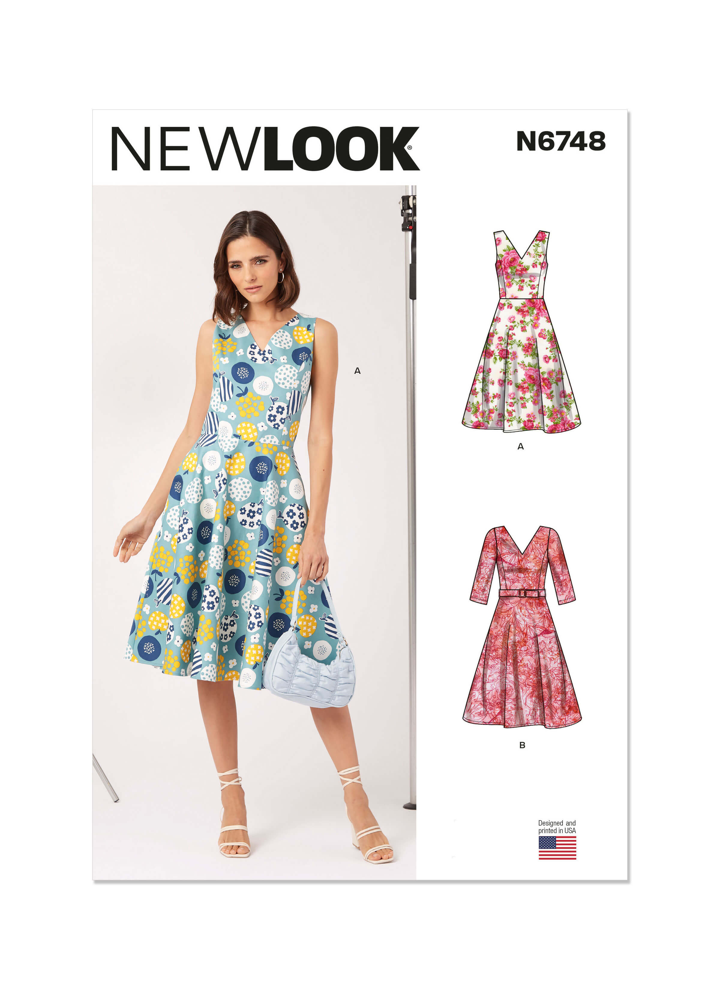 New Look Sewing Pattern N6748 Misses' Dress With Sleeve Variations
