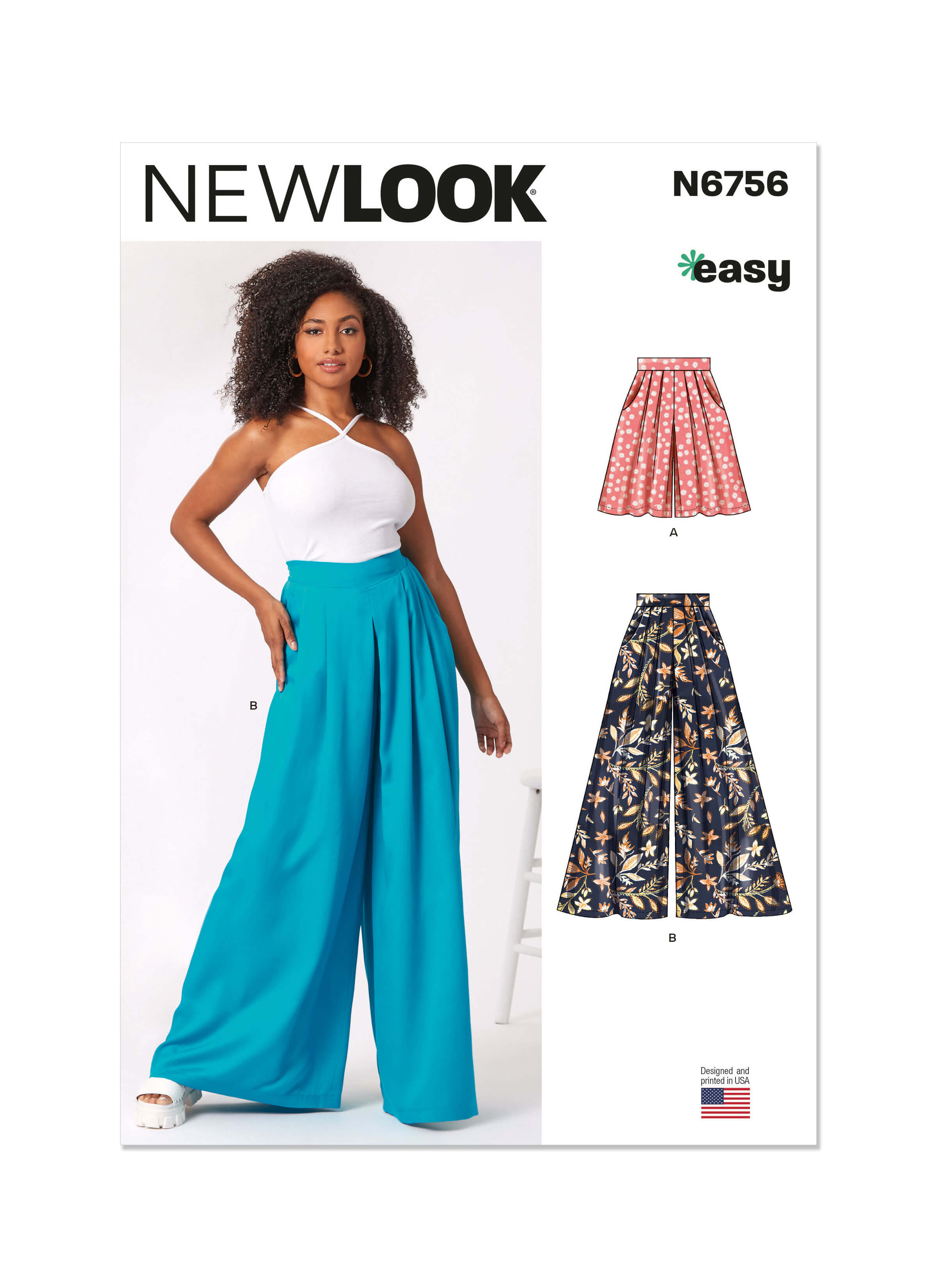 New Look Sewing Pattern N6756 Misses' Shorts and Trousers