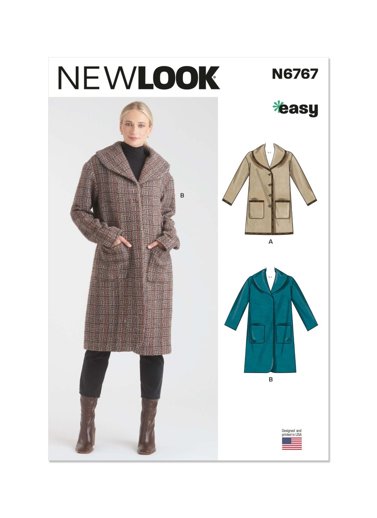 New Look Sewing Pattern N6767 Misses’ Coats Sewdirect