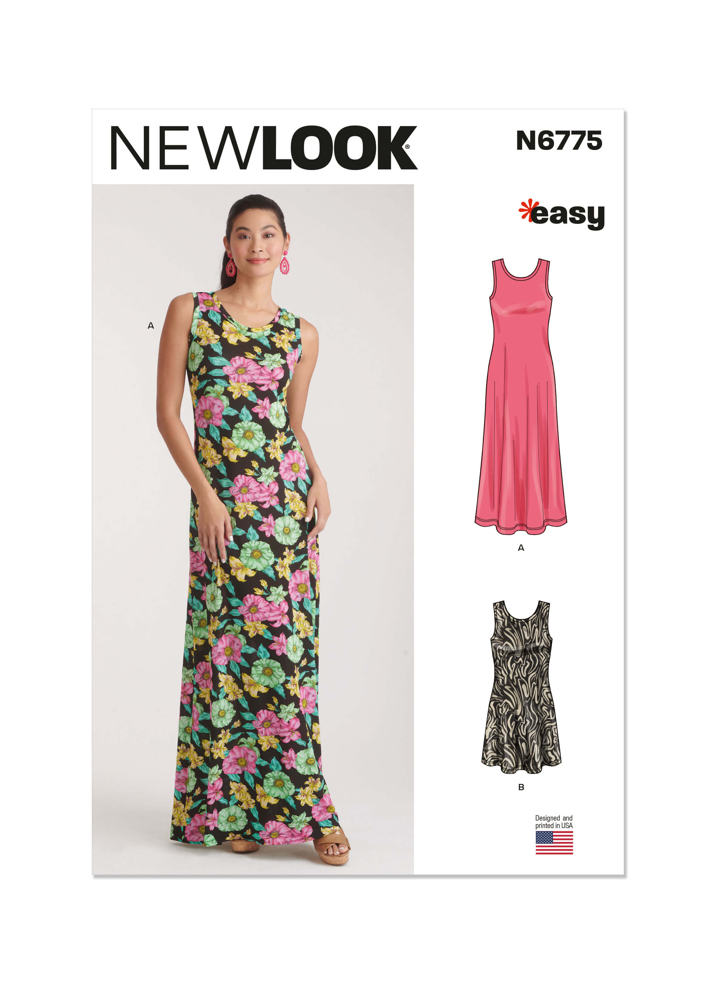 New Look Sewing Pattern N6775 Misses' Knit Dress in Two Lengths