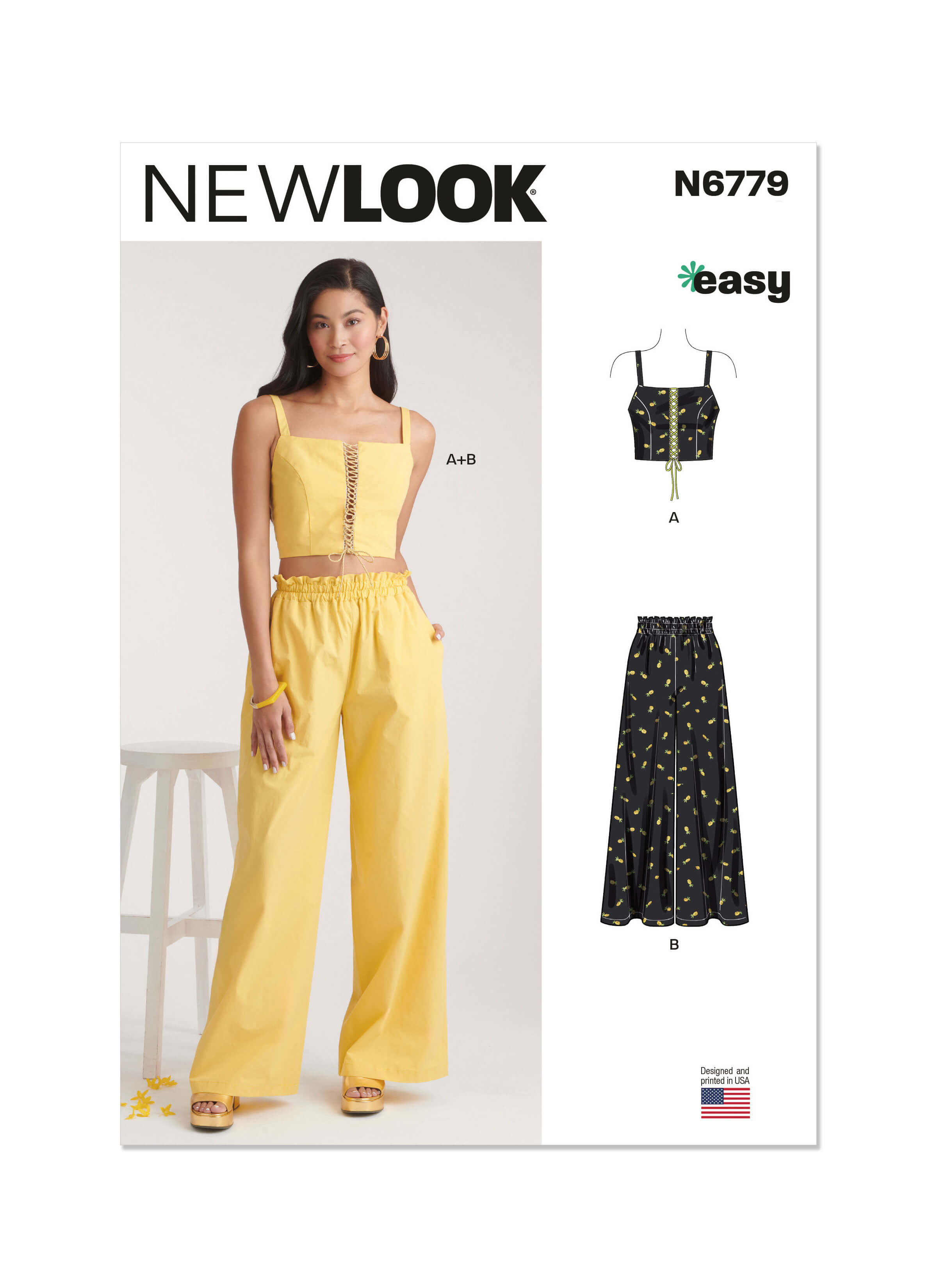 New Look Sewing Pattern N6779 Misses' Bra Top and Trousers