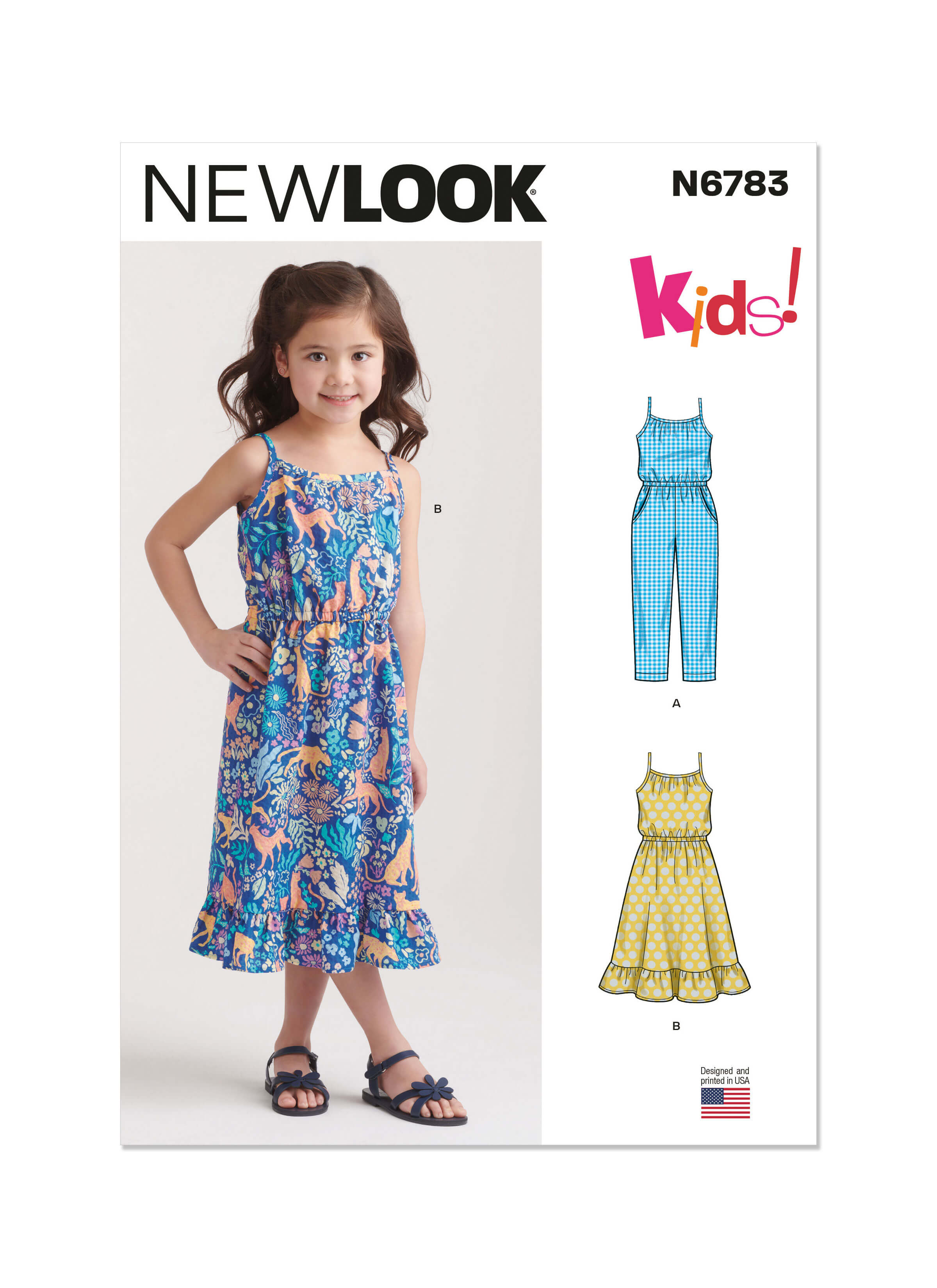 New Look Sewing Pattern N6783 Children's Jumpsuit and Sundress