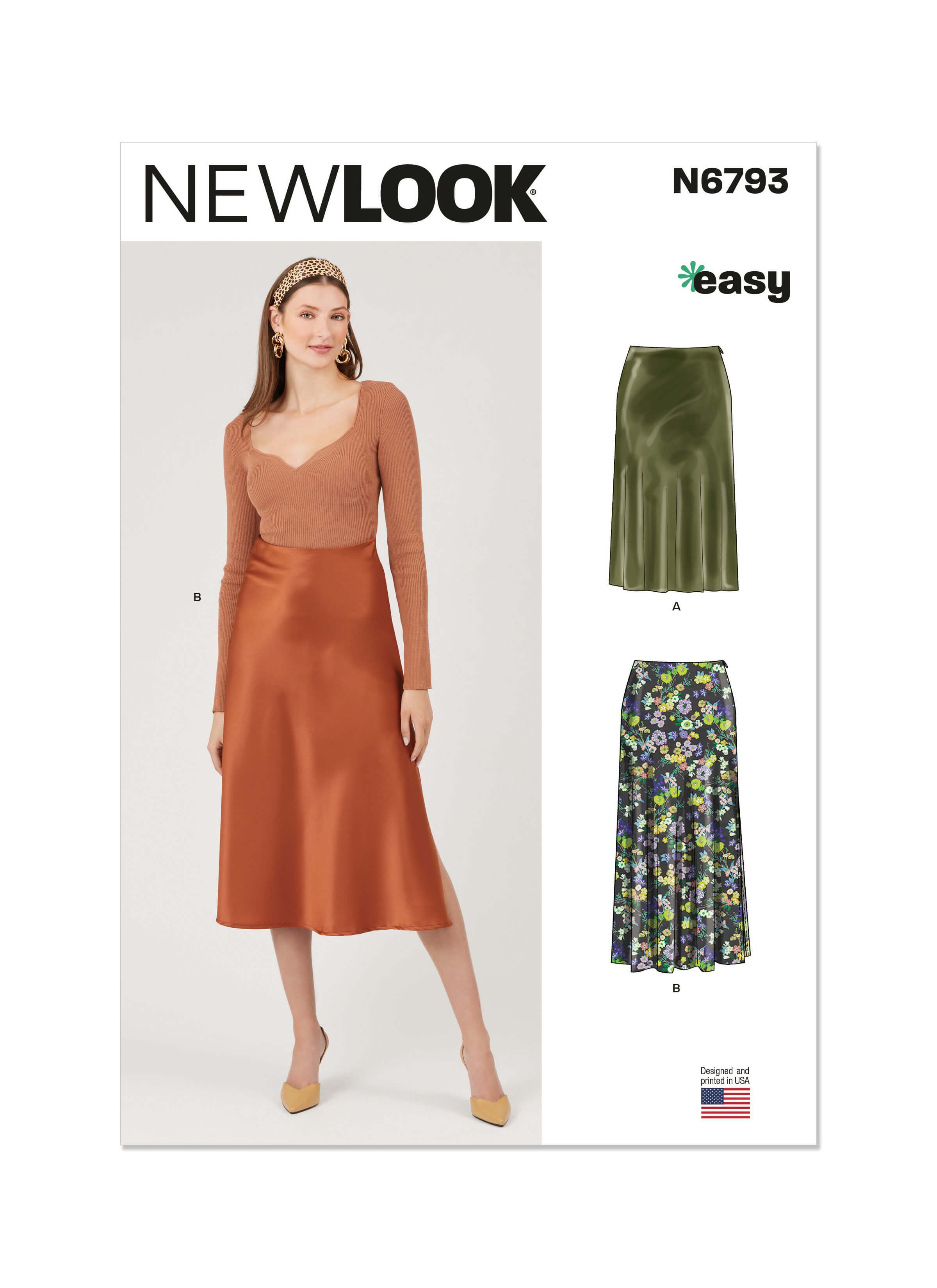 New Look Sewing Pattern N6793 Misses' Skirt in Two Lengths