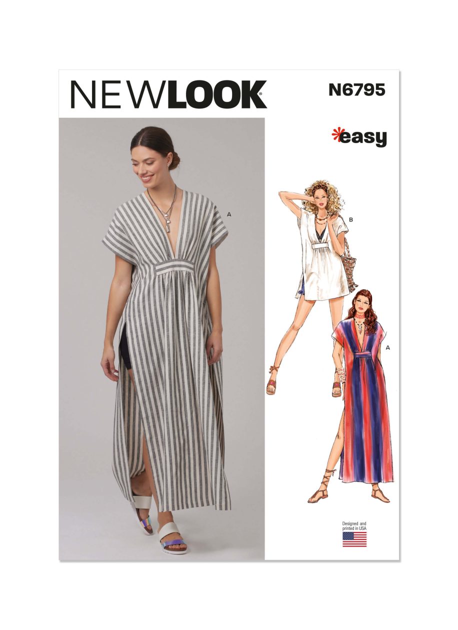 New Look Sewing Pattern N6795 Misses' Caftan in Two Lengths