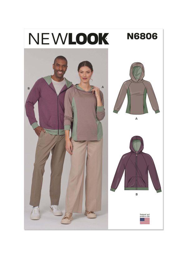 New Look Sewing Pattern N6806 Unisex Hoodies