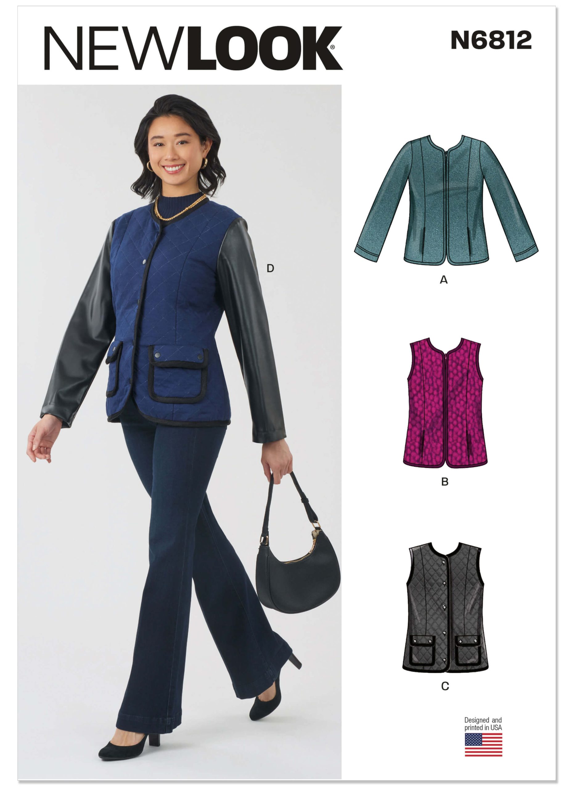New Look Sewing Pattern N6812 Misses' Jacket and Vest - Sewdirect