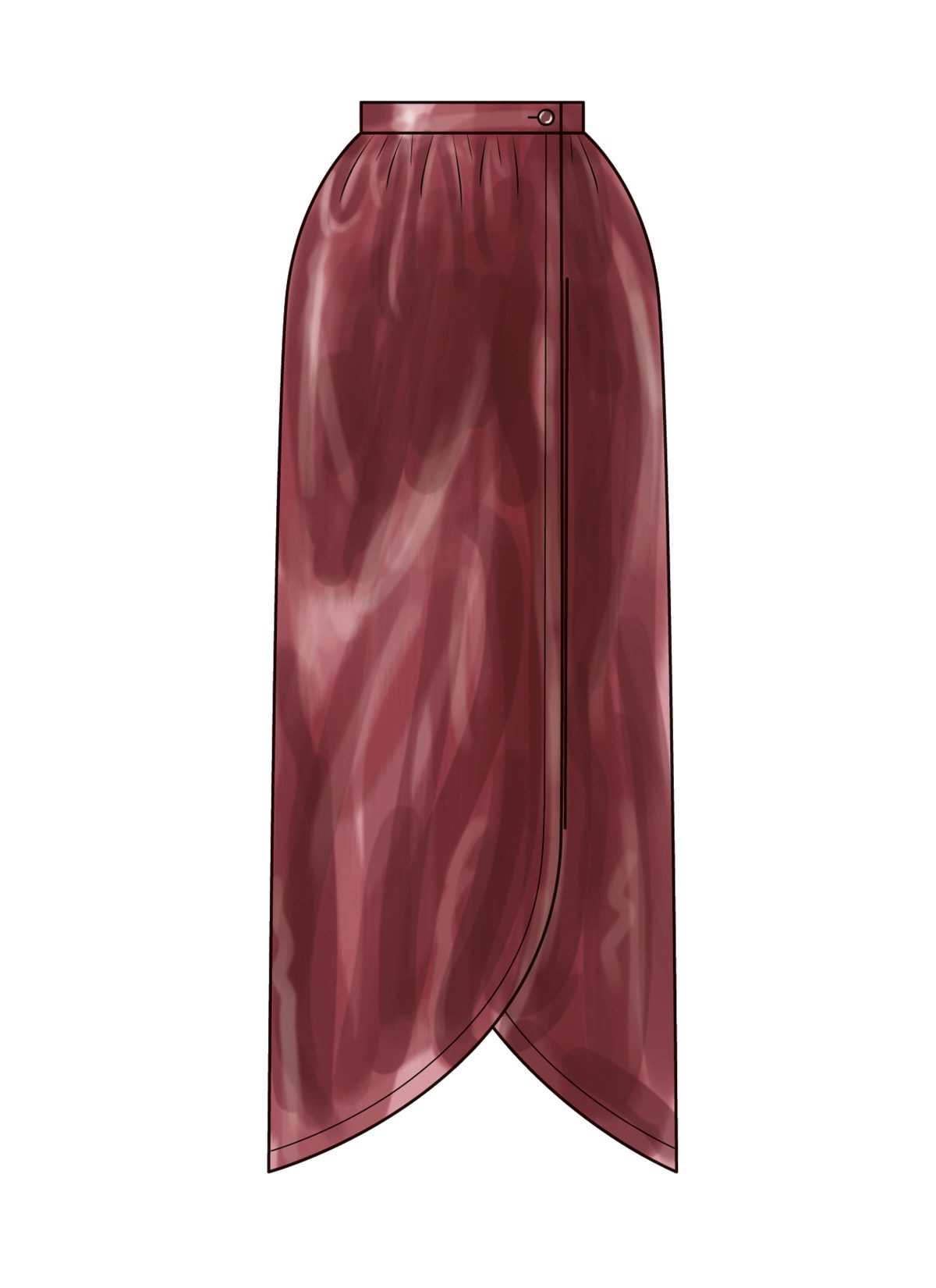 New Look Sewing Pattern N6813 Misses' Wrap Skirt in Two Lengths