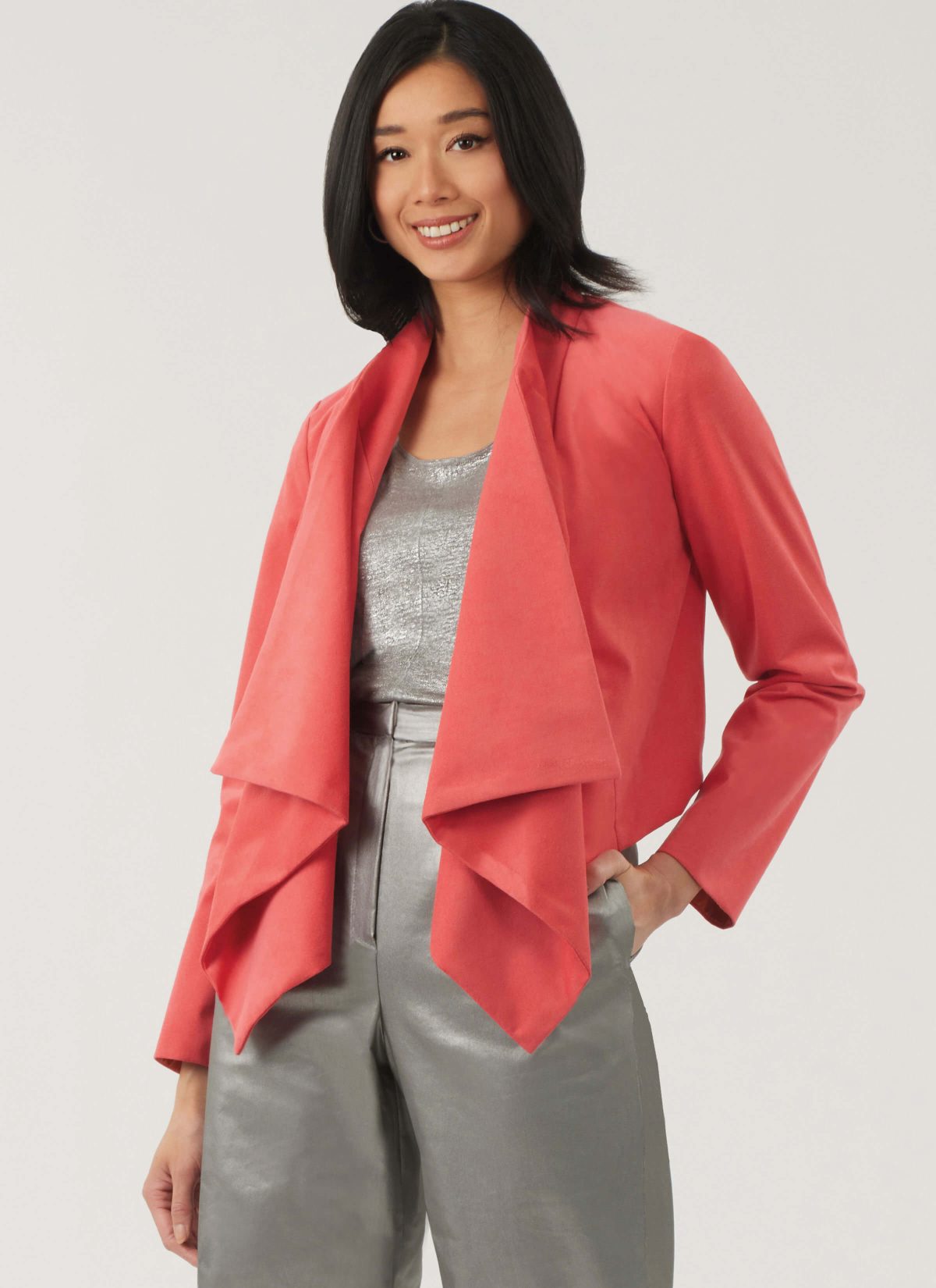 New Look Sewing Pattern N6817 Misses' Draped Front Vest, Jacket and Trousers