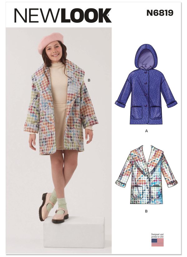 New Look Sewing Pattern N6819 Girls' Lined Coats