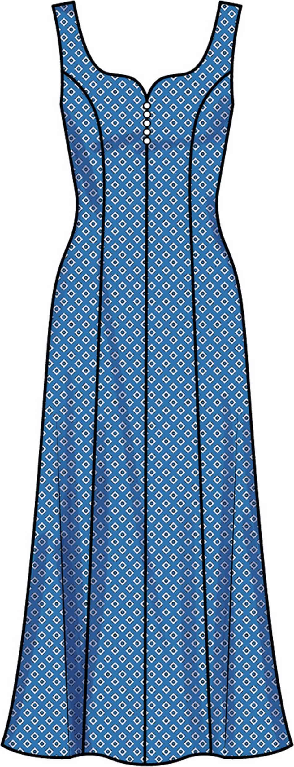 New Look Sewing Pattern N6822 Misses' Dress in Two Lengths with Sleeve Variations