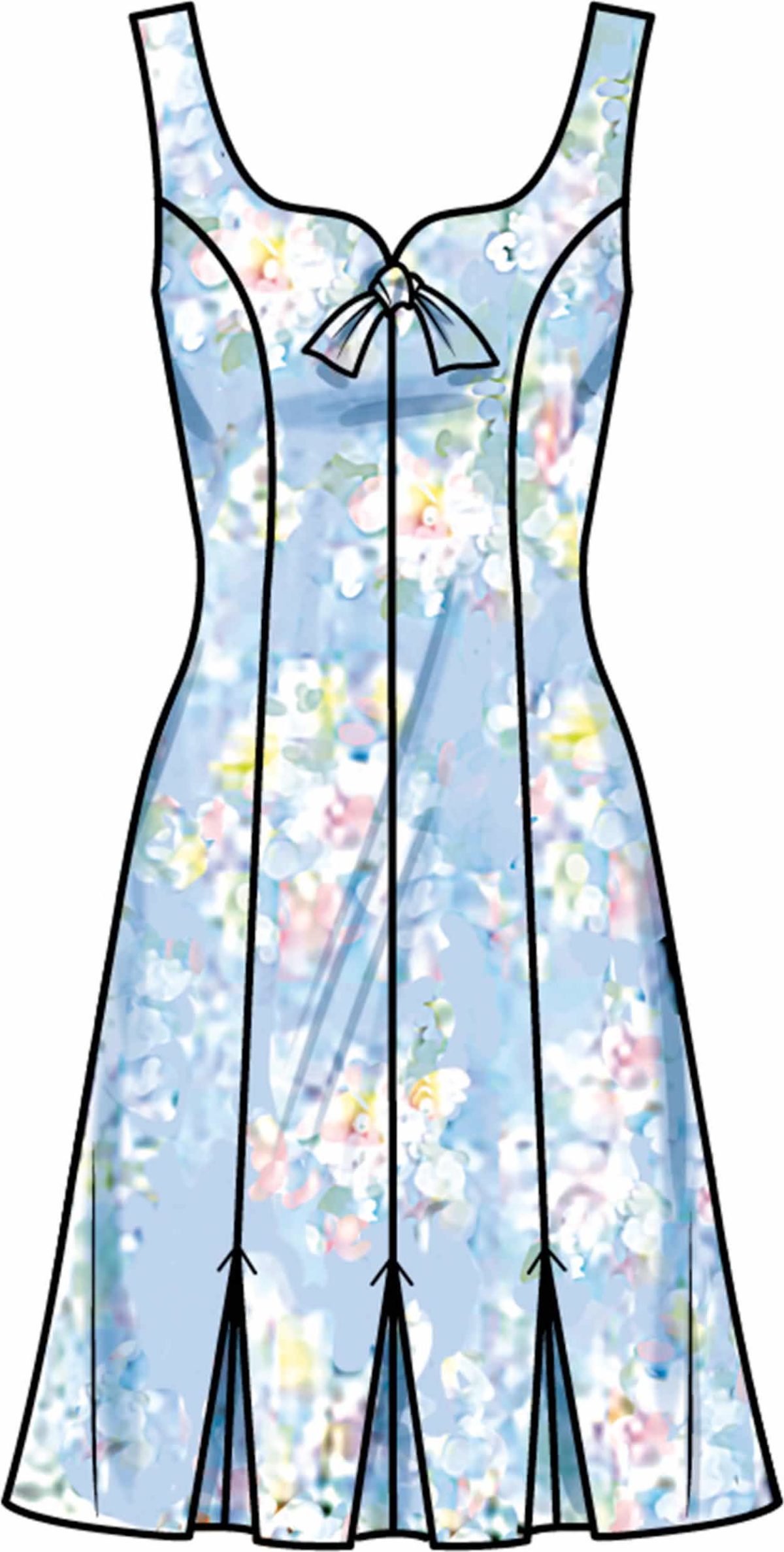 New Look Sewing Pattern N6822 Misses' Dress in Two Lengths with Sleeve Variations