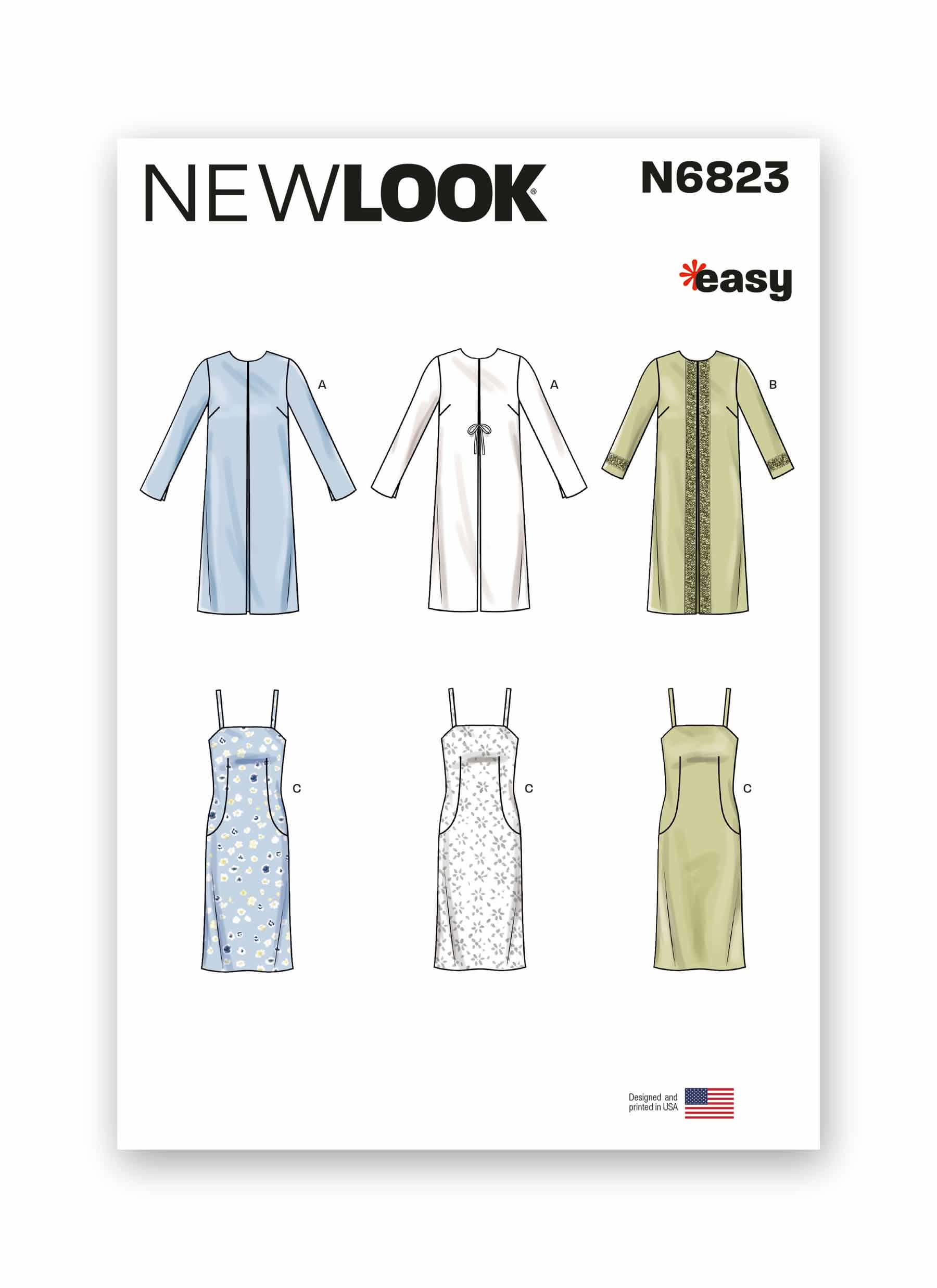 New Look Sewing Pattern N6823 Misses’ Coat and Dress