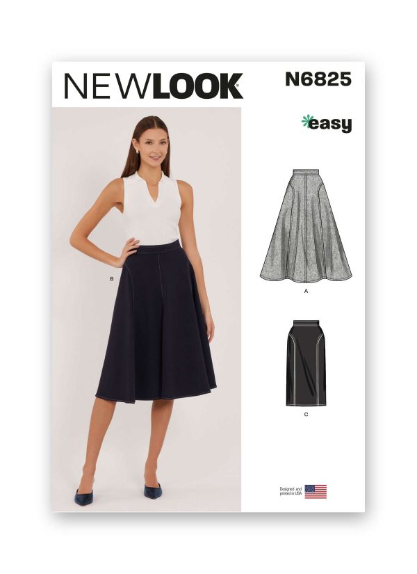 New Look Sewing Pattern N6825 Misses' Skirts in Two Lengths
