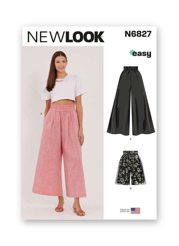 New Look Sewing Pattern N6827 Misses' Trousers and Shorts