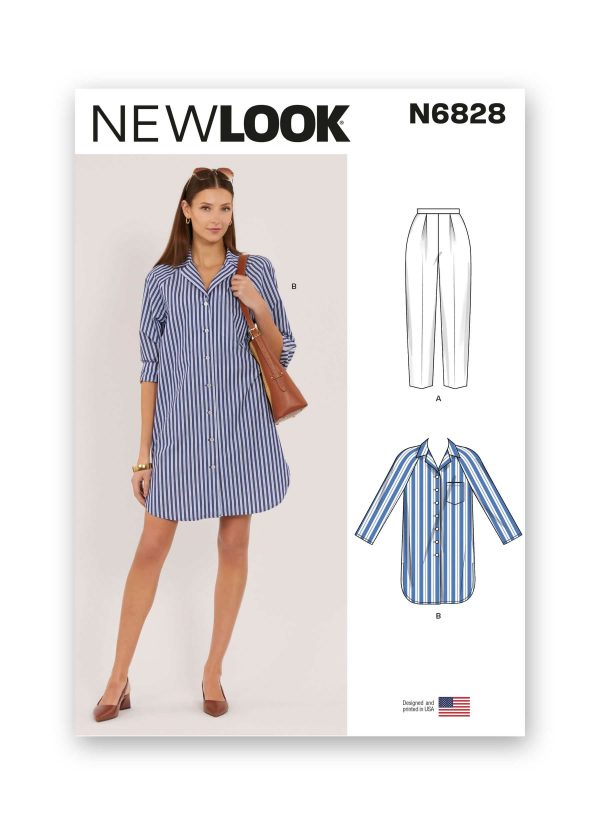 New Look Sewing Pattern N6828 Misses' Trousers and Shirt