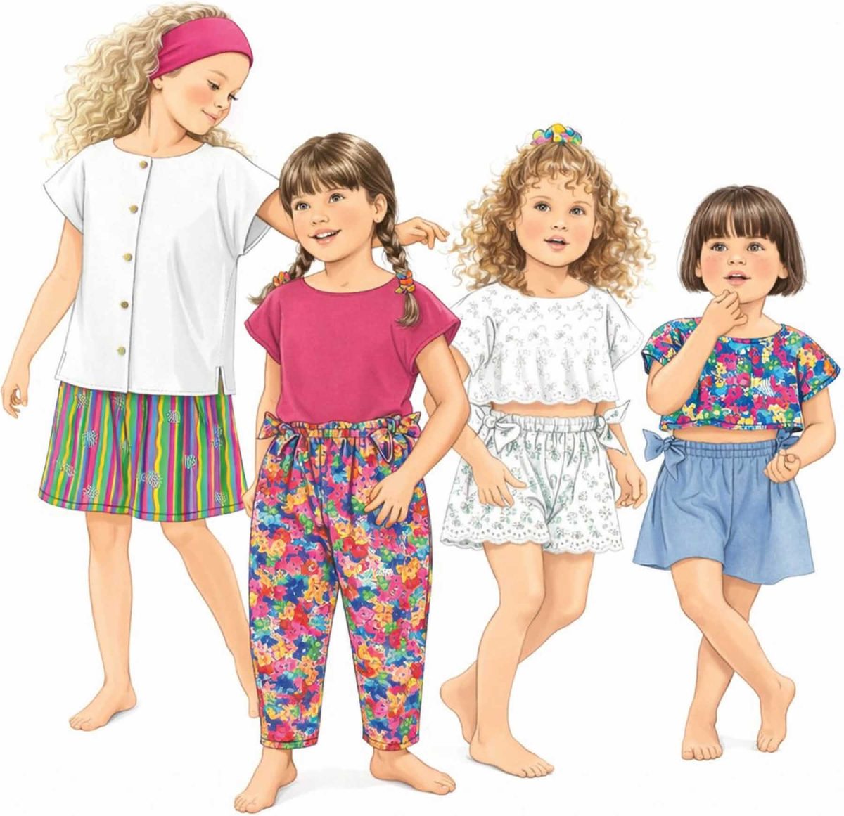 New Look Sewing Pattern N6831 Children's Tops, Shorts and Trousers