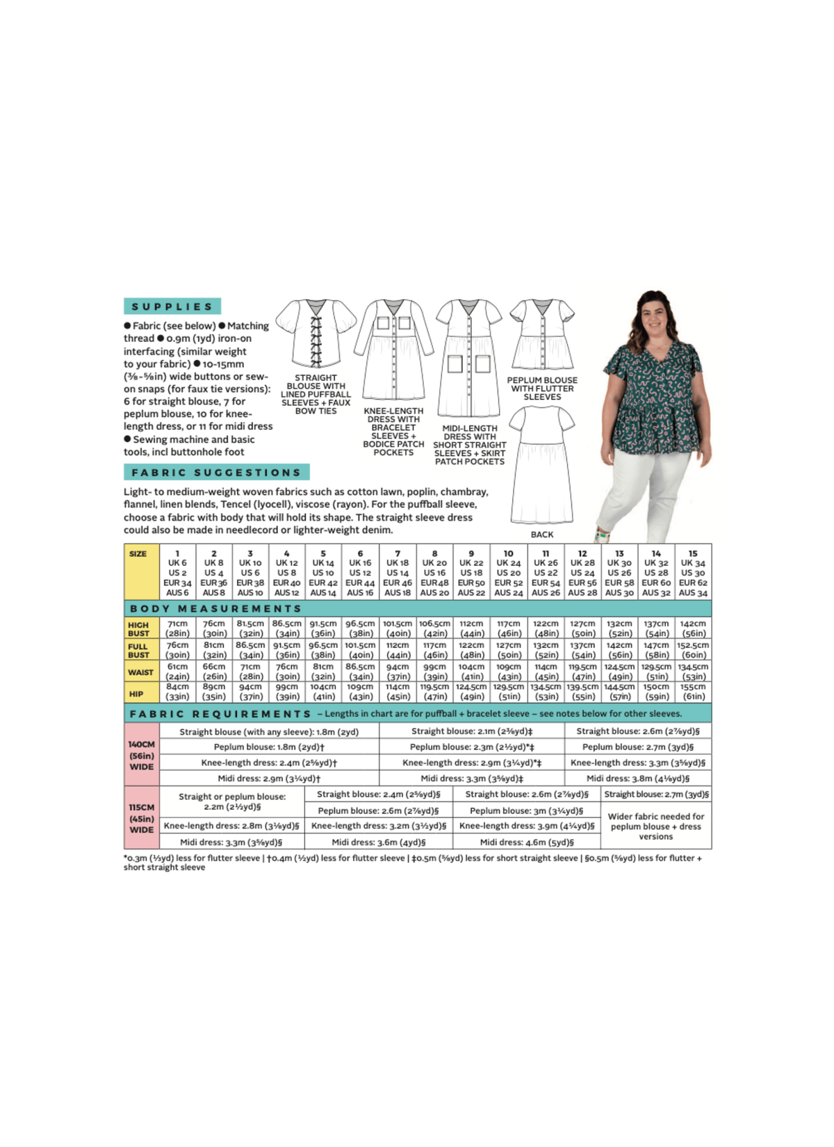 Tilly and the Buttons Nell Blouse + Dress Sewing Pattern
