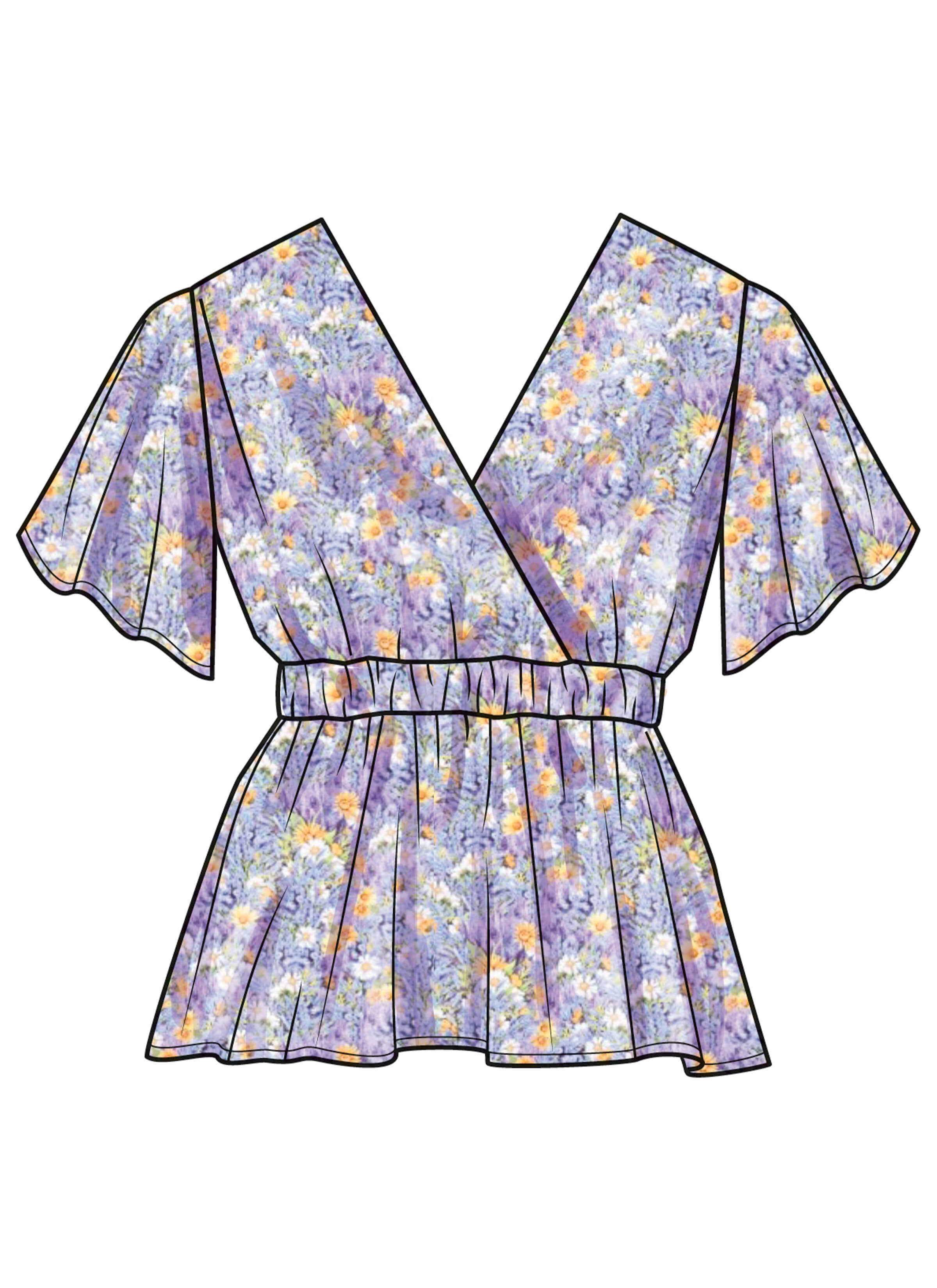 Simplicity Sewing Pattern S3004 Misses' Top with Sleeve Variations