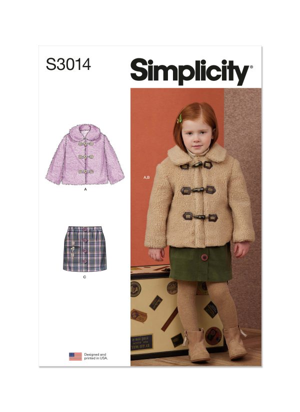 Simplicity Sewing Pattern S3014 Children's Jacket and Skirts