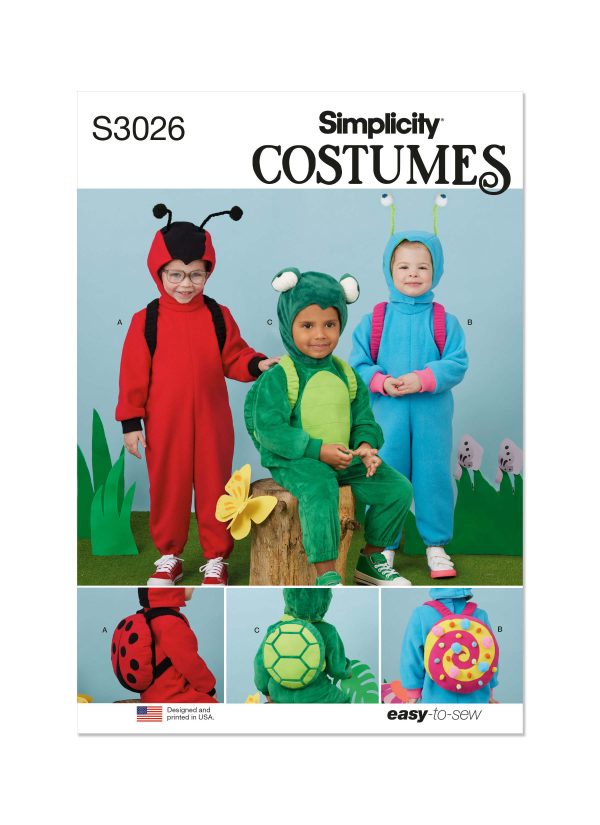 Simplicity Sewing Pattern S3026 Toddlers' Animal Costumes