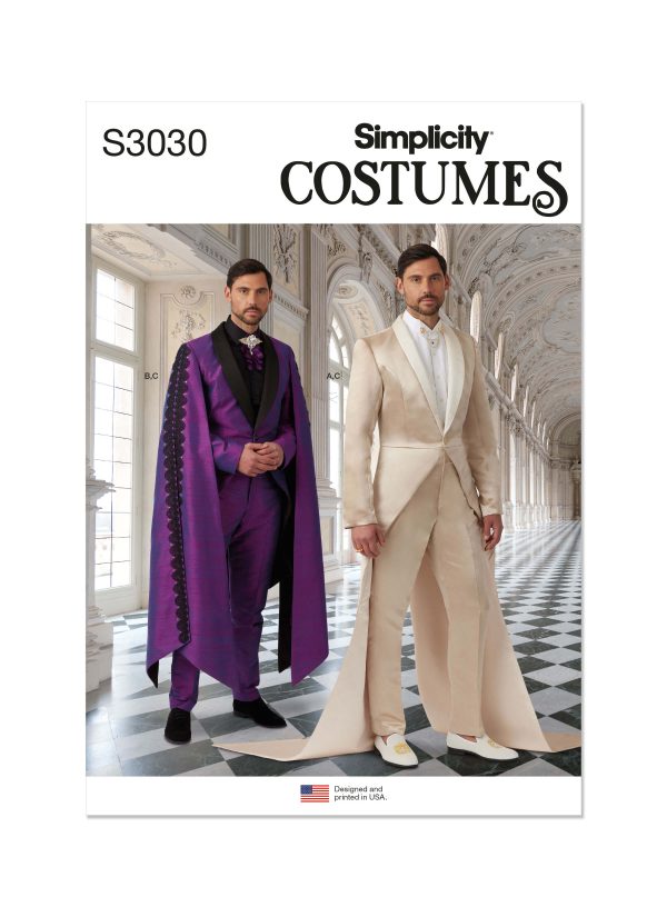 Simplicity Sewing Pattern S3030 Men's Costume Suits