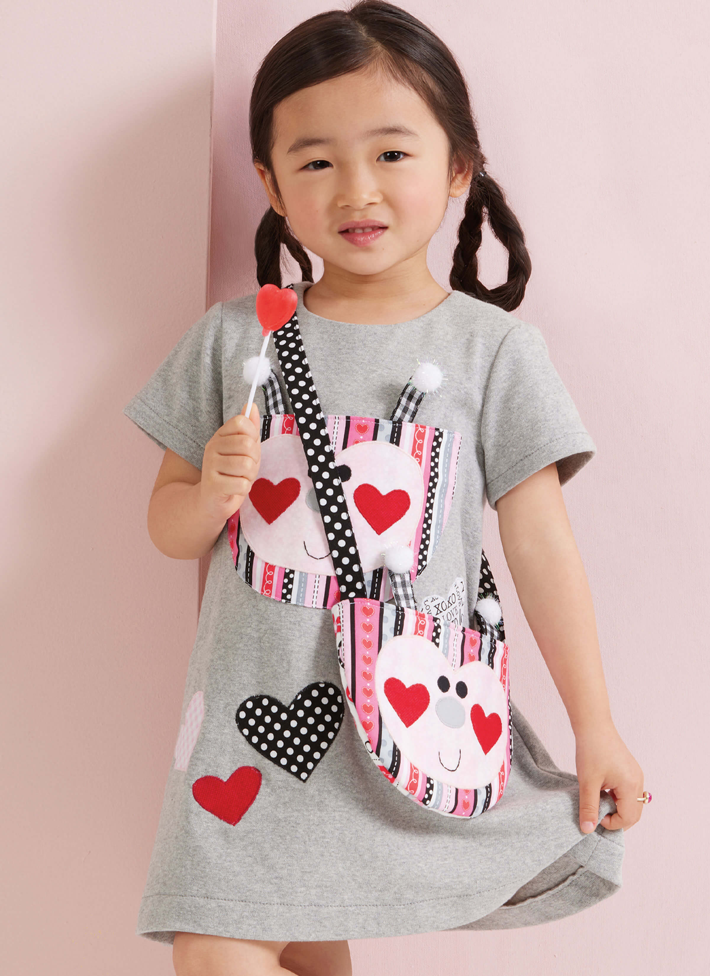 Simplicity Sewing Pattern S3042 Toddlers' Dress with Sleeve Variations and Purse by Sew Sweet Chic by Susan Cousineau