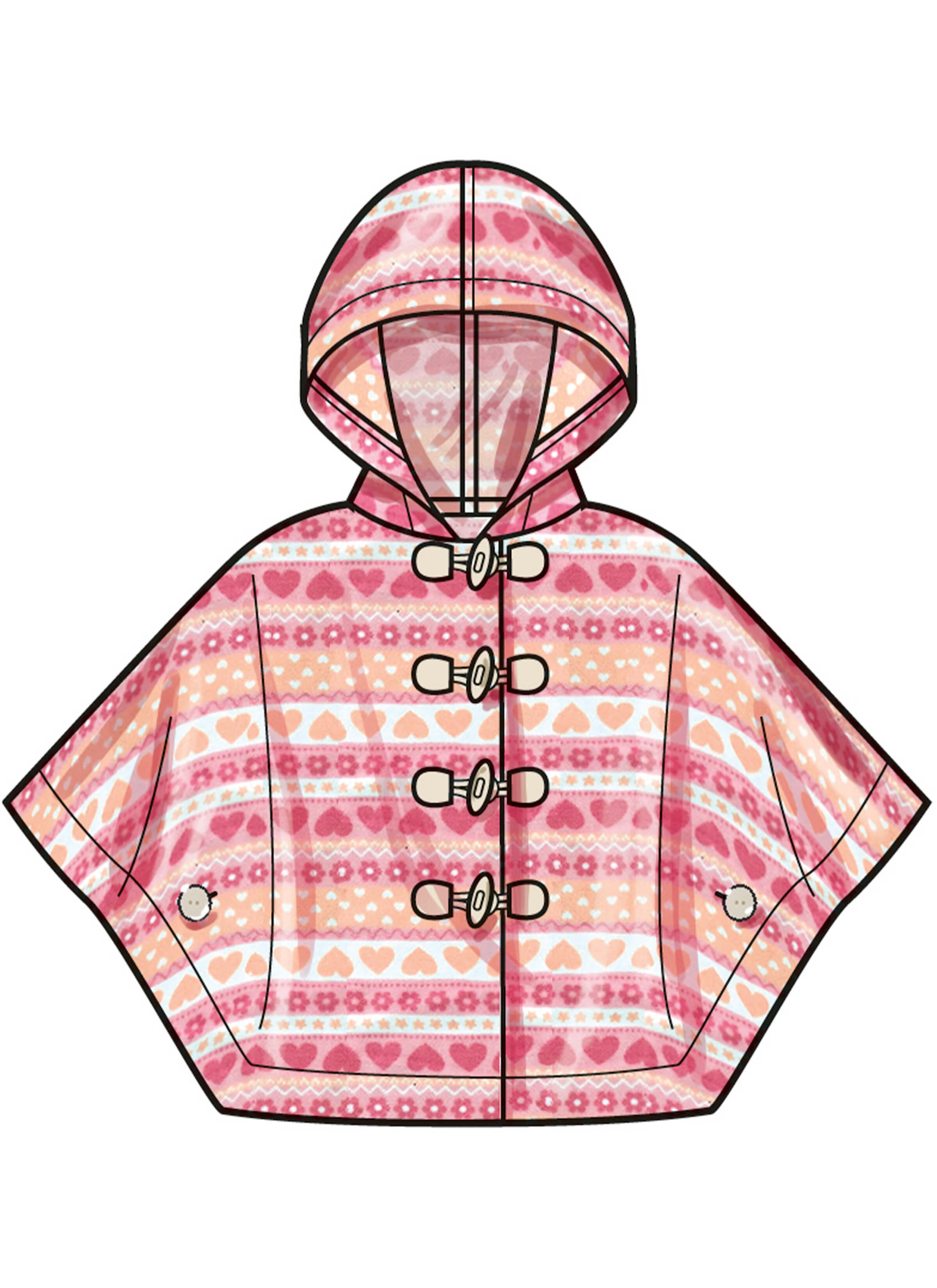 Simplicity Sewing Pattern S3043 Children's and Girls' Ponchos