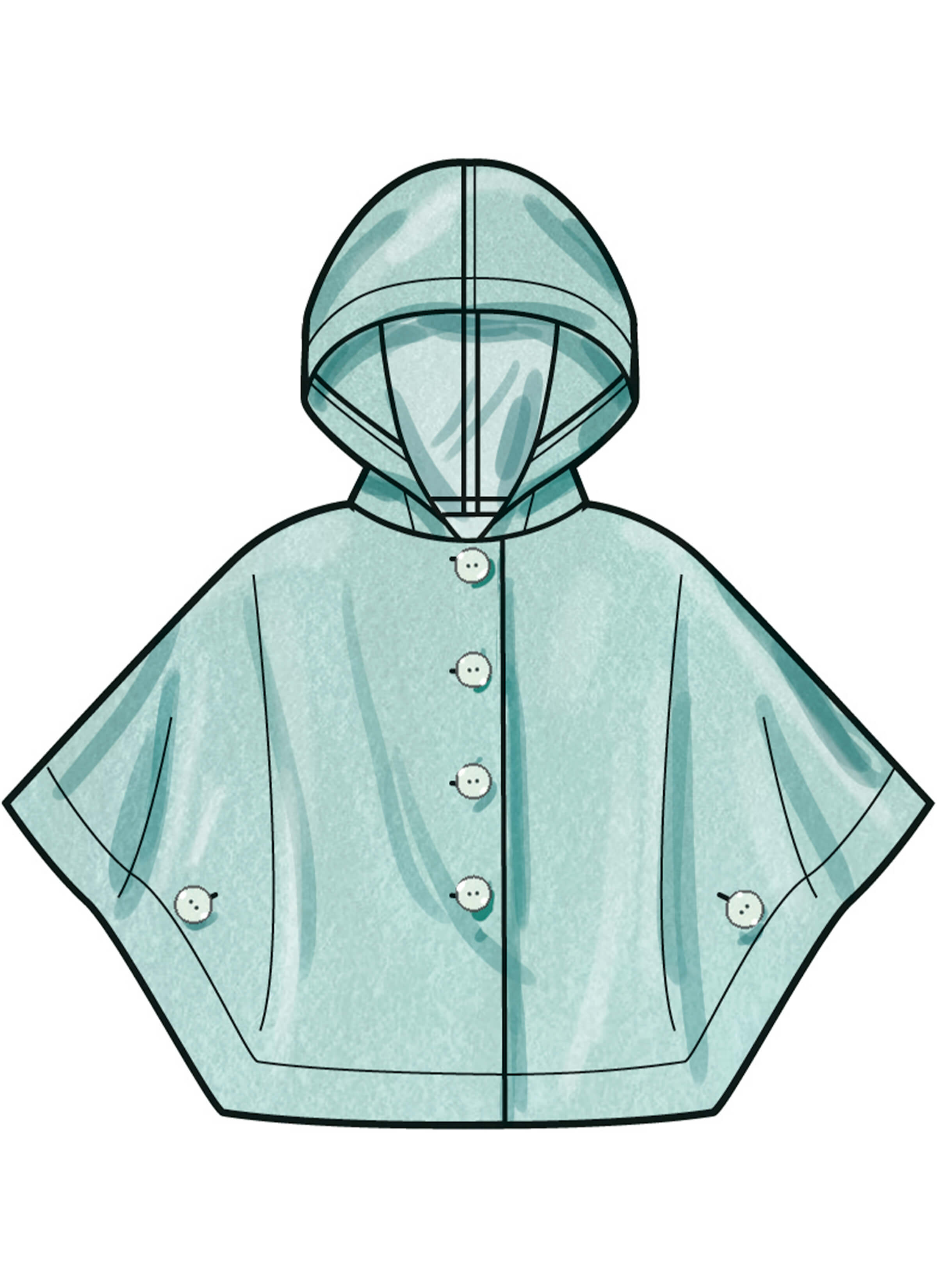 Simplicity Sewing Pattern S3043 Children's and Girls' Ponchos