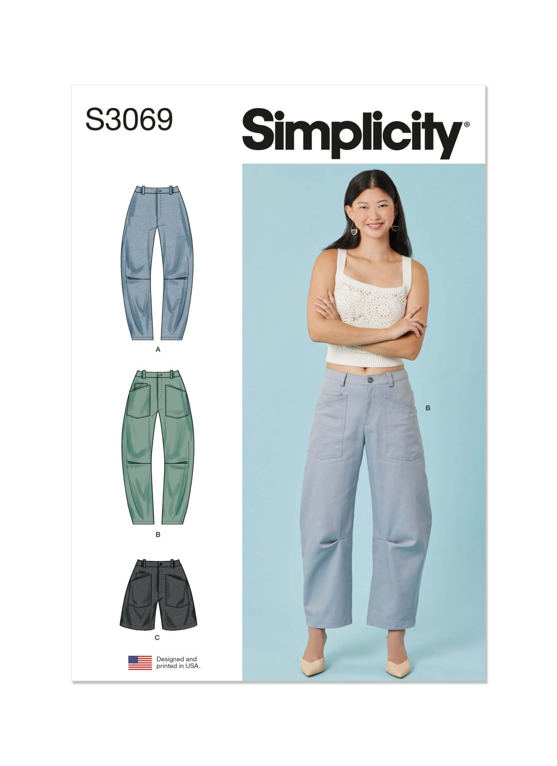 Simplicity Sewing Pattern S3069 Misses’ Trousers and Shorts - Sewdirect