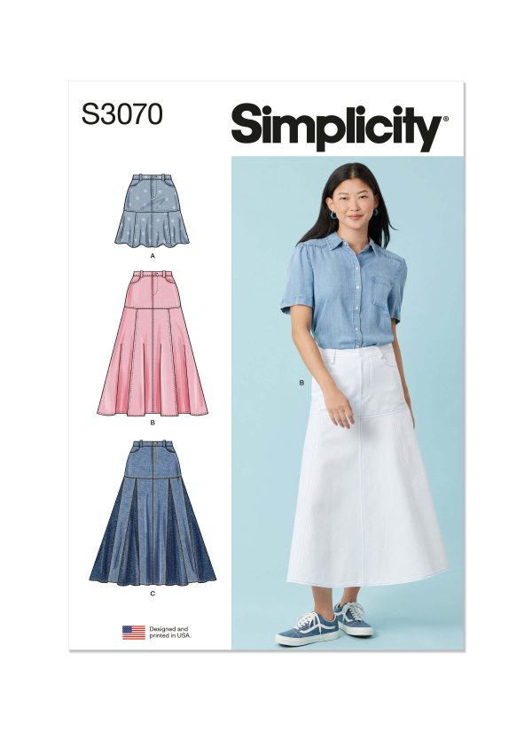 Simplicity Sewing Pattern S3070 Misses' Skirts