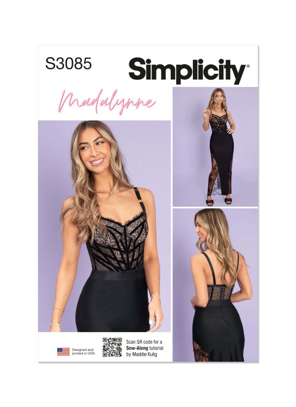 Simplicity Sewing Pattern S3085 Misses' and Women's Corset Dress by Madalynne Intimates