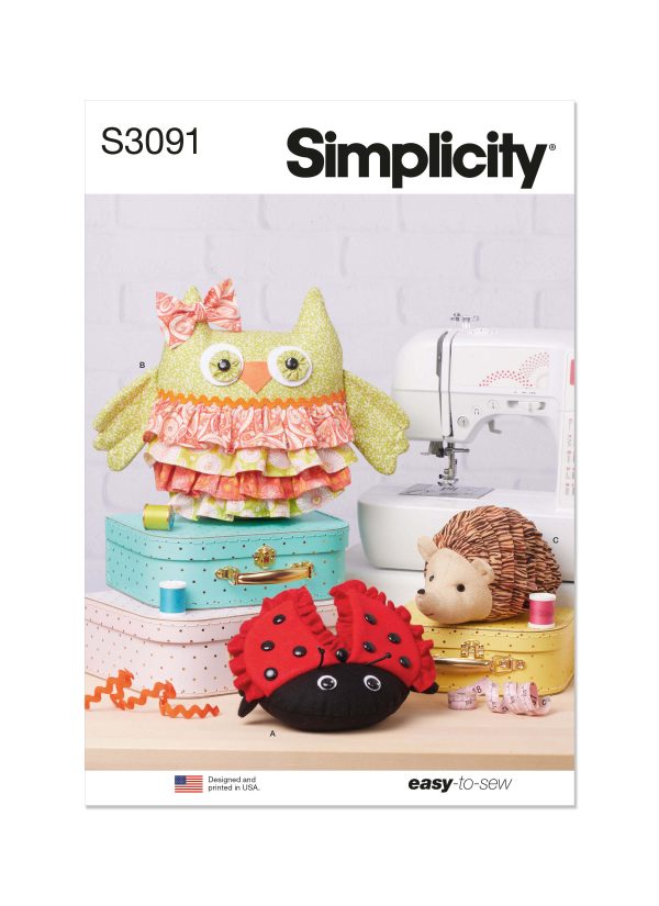 Simplicity Sewing Pattern S3091 Plush Animals