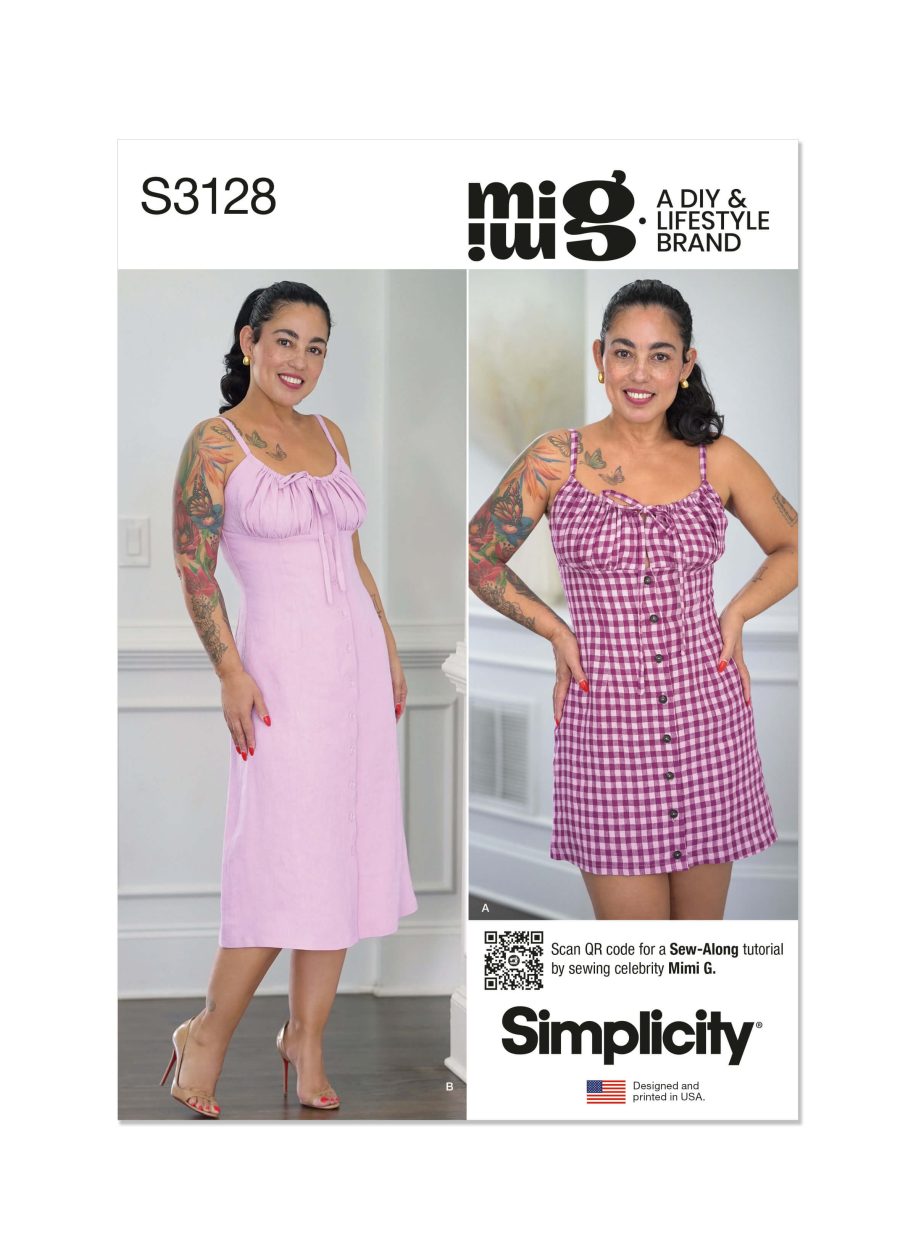 Simplicity Sewing Pattern S3128 Misses' Dress in Two Lengths by Mimi G Style