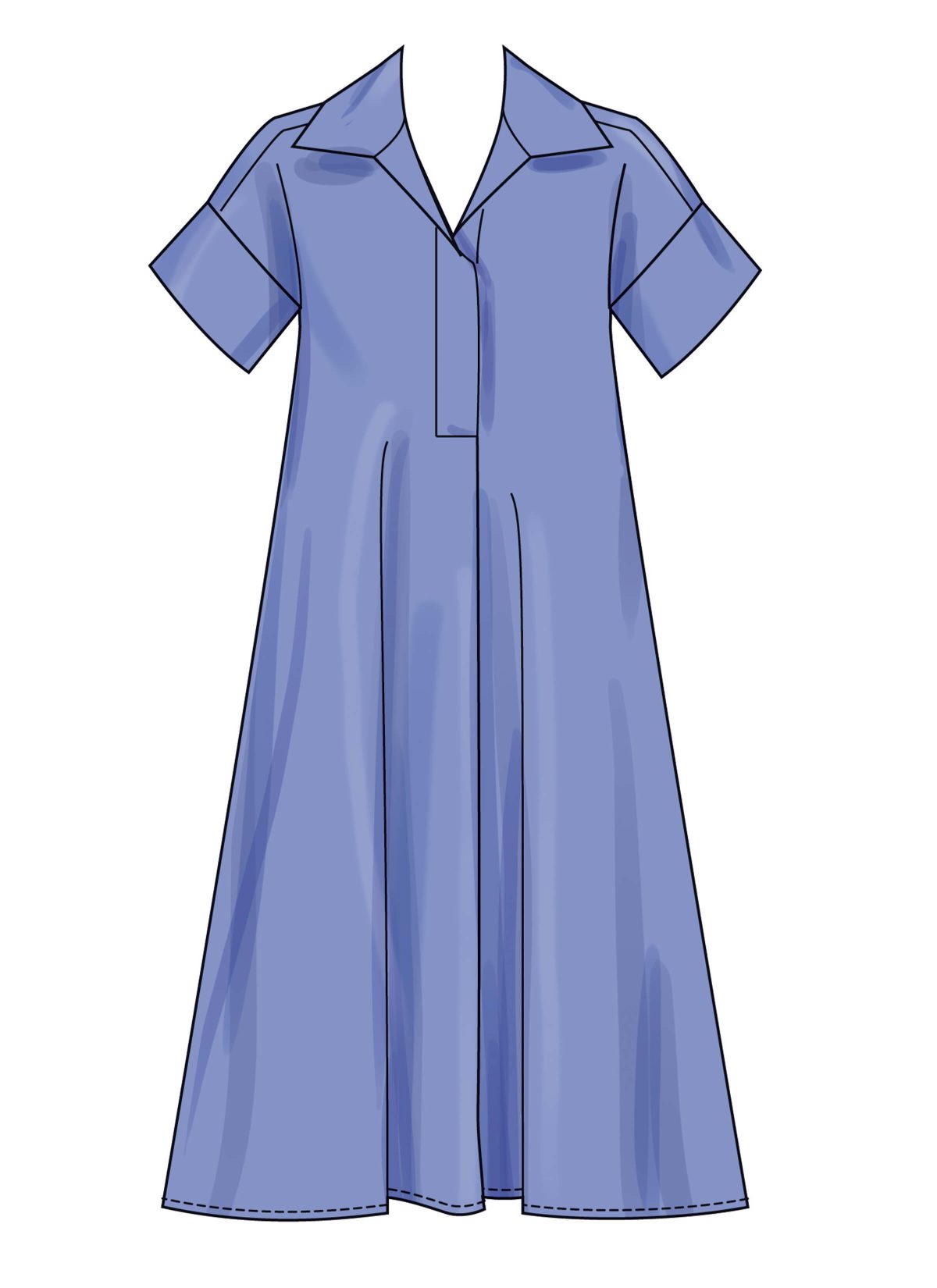 Simplicity Sewing Pattern S3130 Misses' Collared Dress in Three Lengths