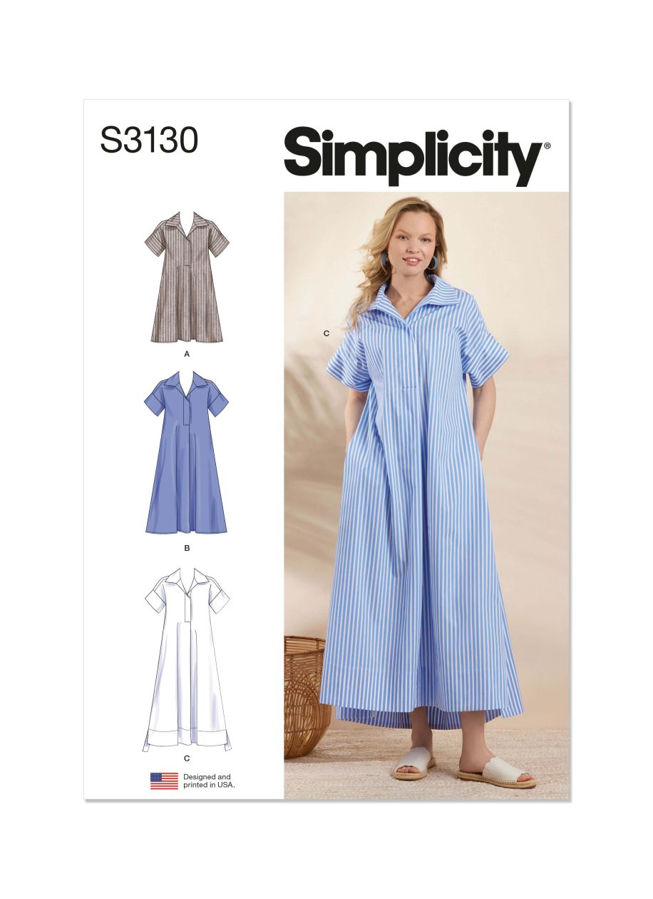 Patron De Couture SIMPLICITY SS9887W3 - Robe Femme Ajustée Avec Variations De Longueur