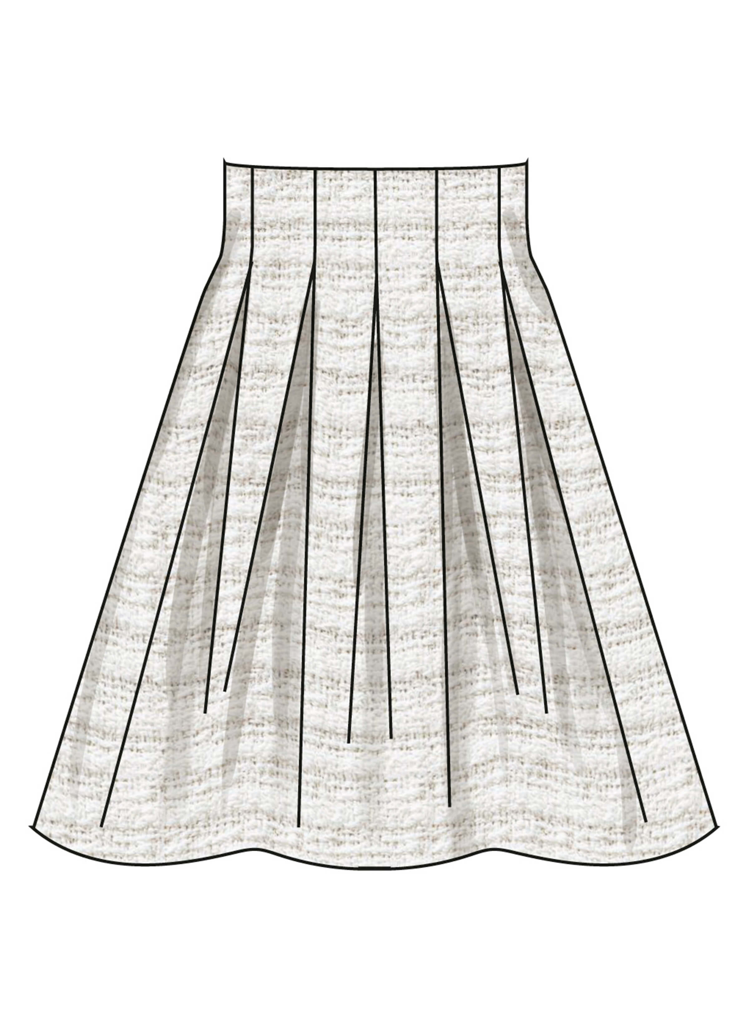Simplicity Sewing Pattern S3139 Misses' Pleated Skirt in Two Lengths and Belt