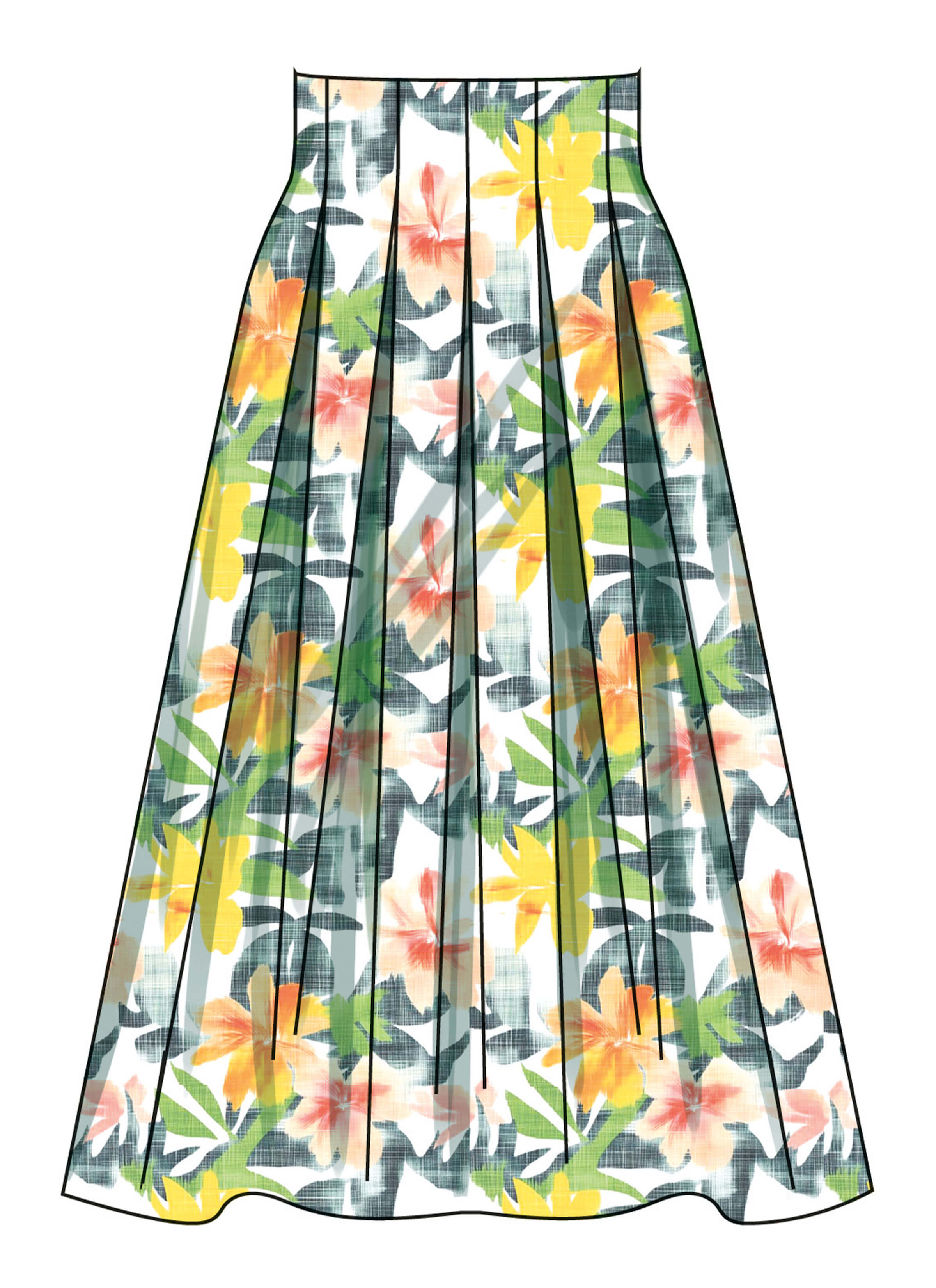 Simplicity Sewing Pattern S3139 Misses' Pleated Skirt in Two Lengths and Belt