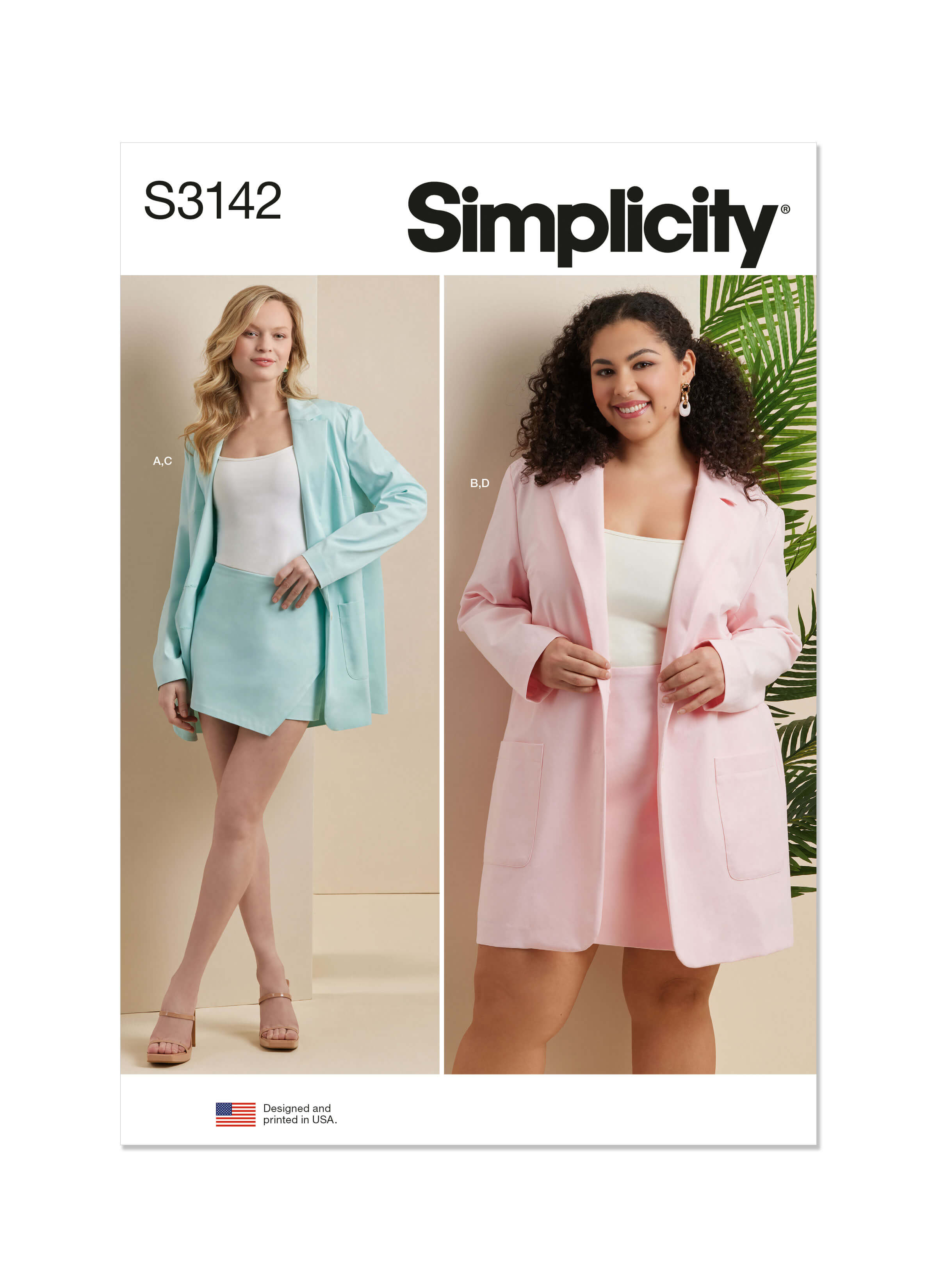 Simplicity Sewing Pattern S3142 Misses' and Women's Blazer and Skorts