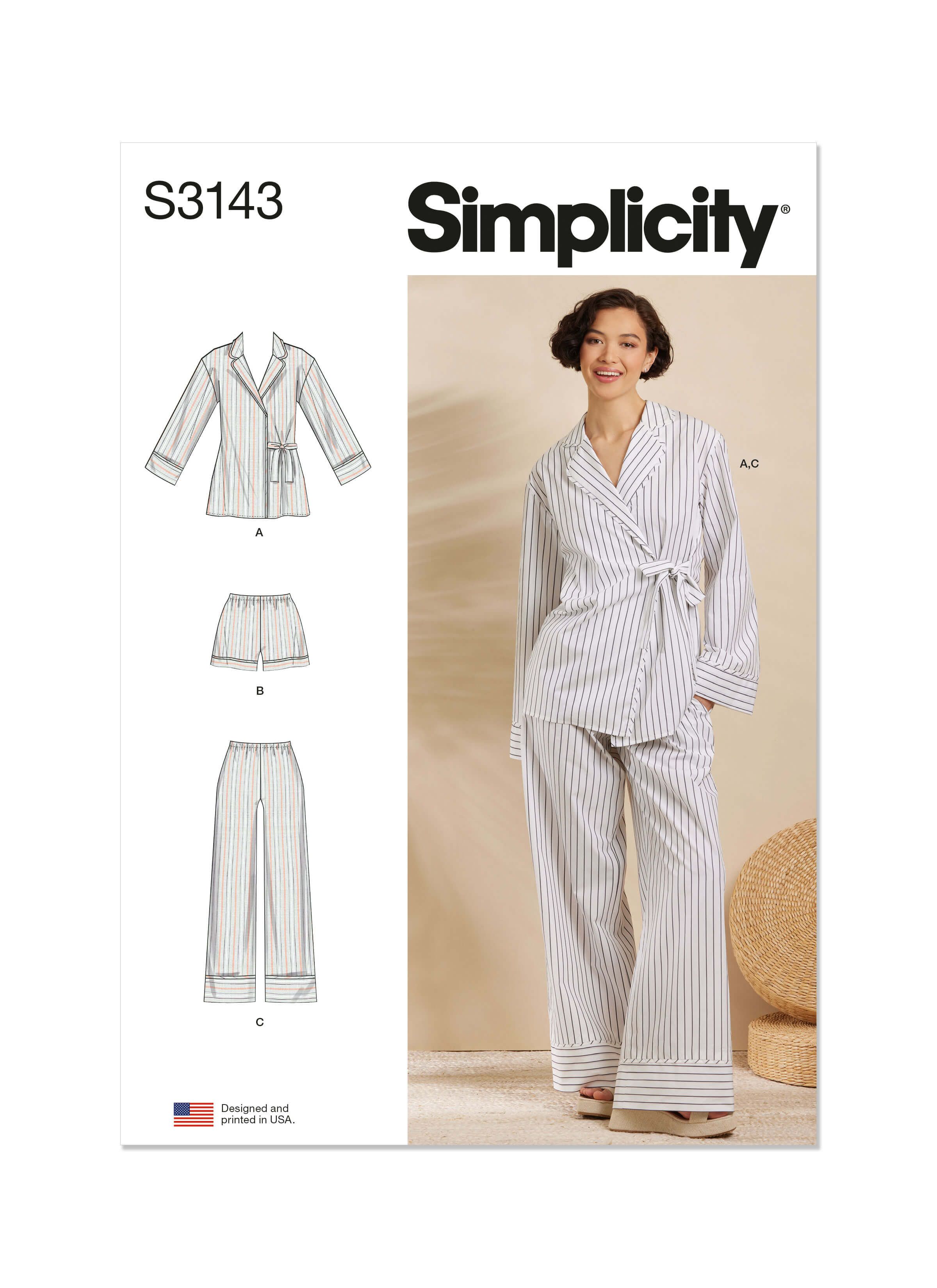 Simplicity Sewing Pattern S3143 Misses' Pajamas