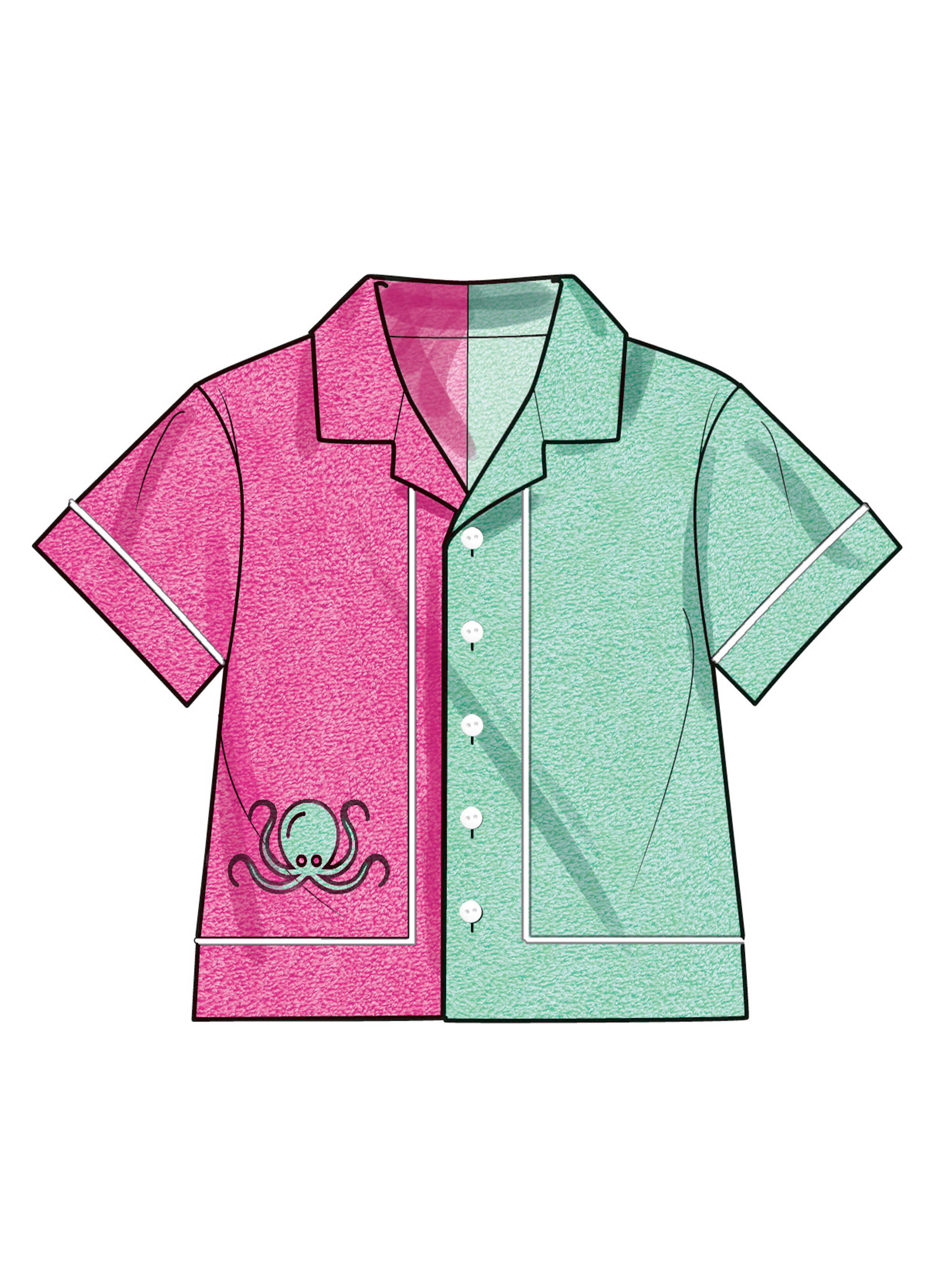 Simplicity Sewing Pattern S3145 Babies' Contrast Shirt and Shorts