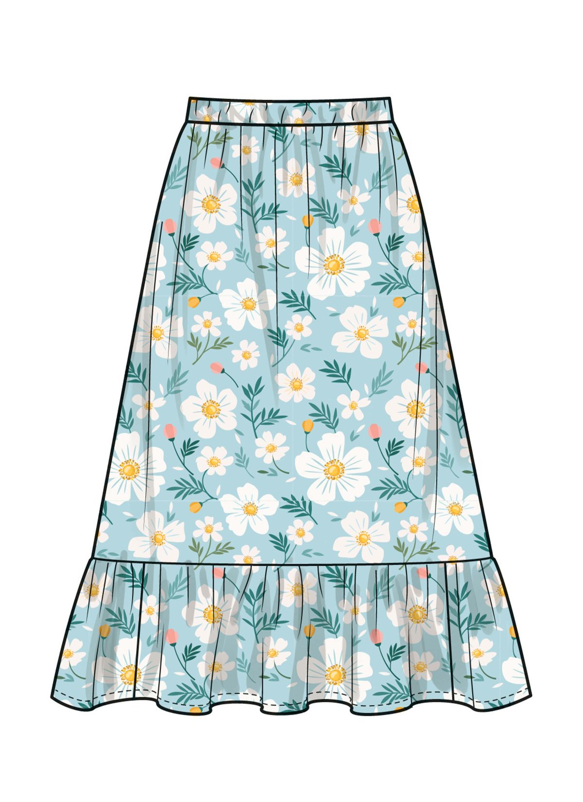 Simplicity Sewing Pattern S3148 Girls' Ruffle Top and Skirt