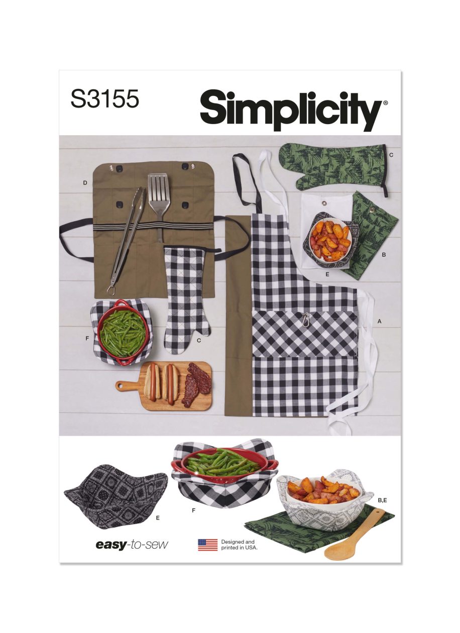 Simplicity Sewing Pattern S3155 Outdoor Grill and Picnic Accessories