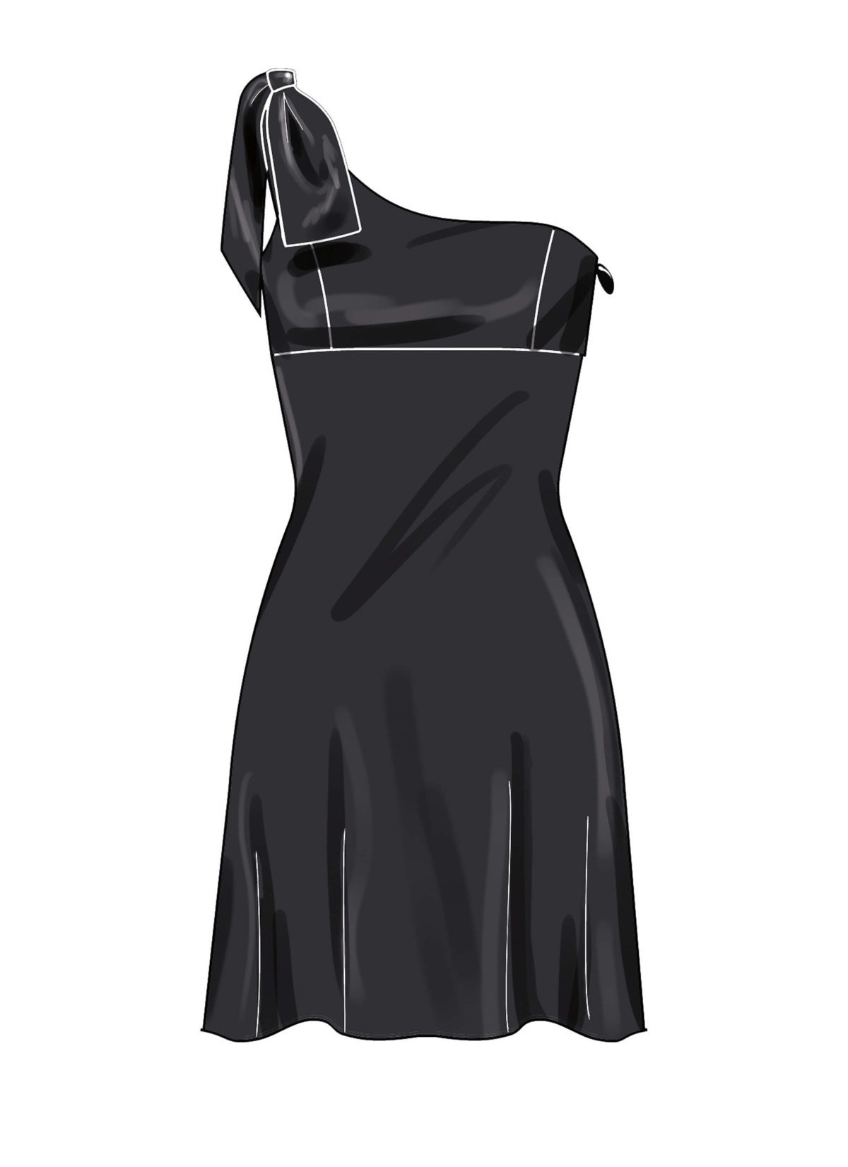 Simplicity Sewing Pattern S3165 Misses' One Shoulder Dress in Three Lengths