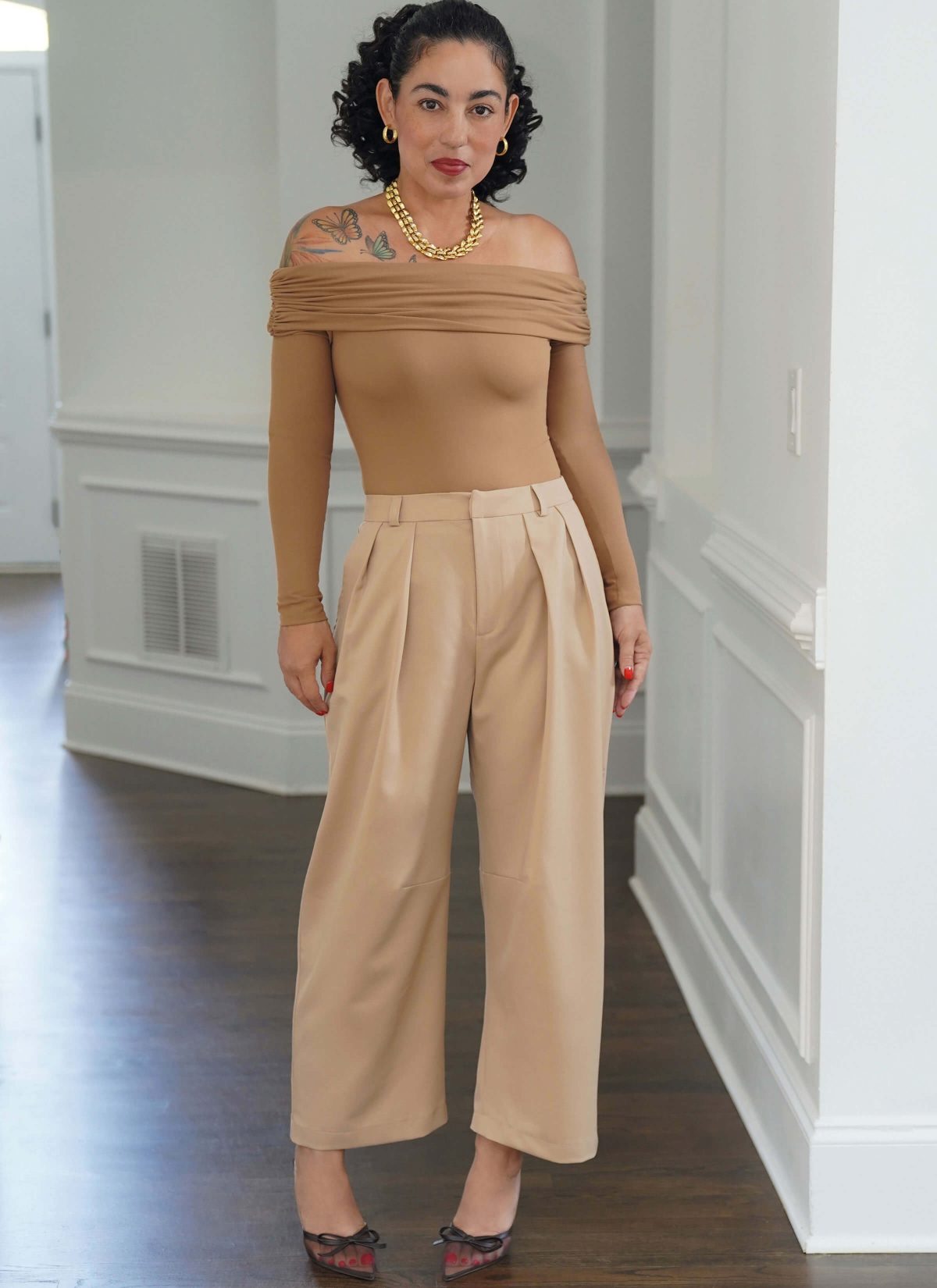 Simplicity Sewing Pattern S3167 Misses' Off The Shoulder Knit Top and Woven Trousers by Mimi G Style