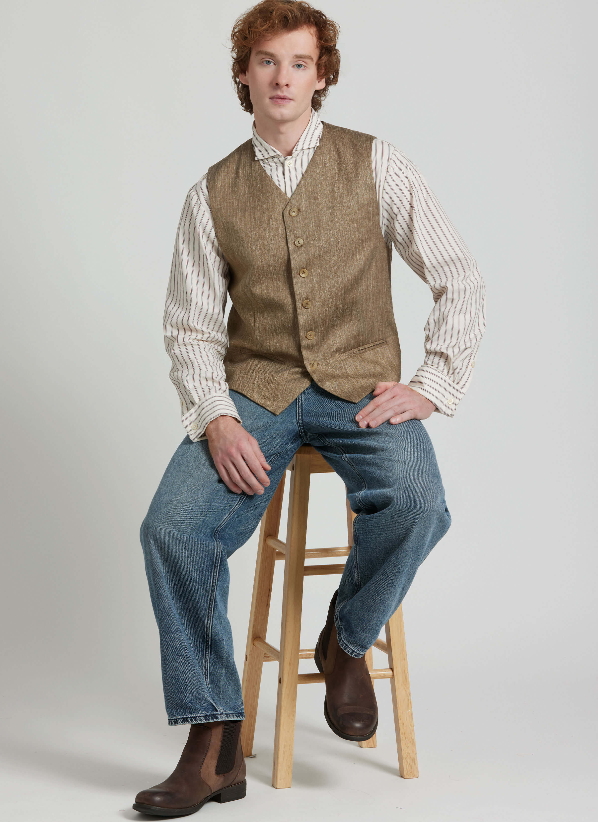 Simplicity Sewing Pattern S3172 Men's Vest and Slim Fit Shirt