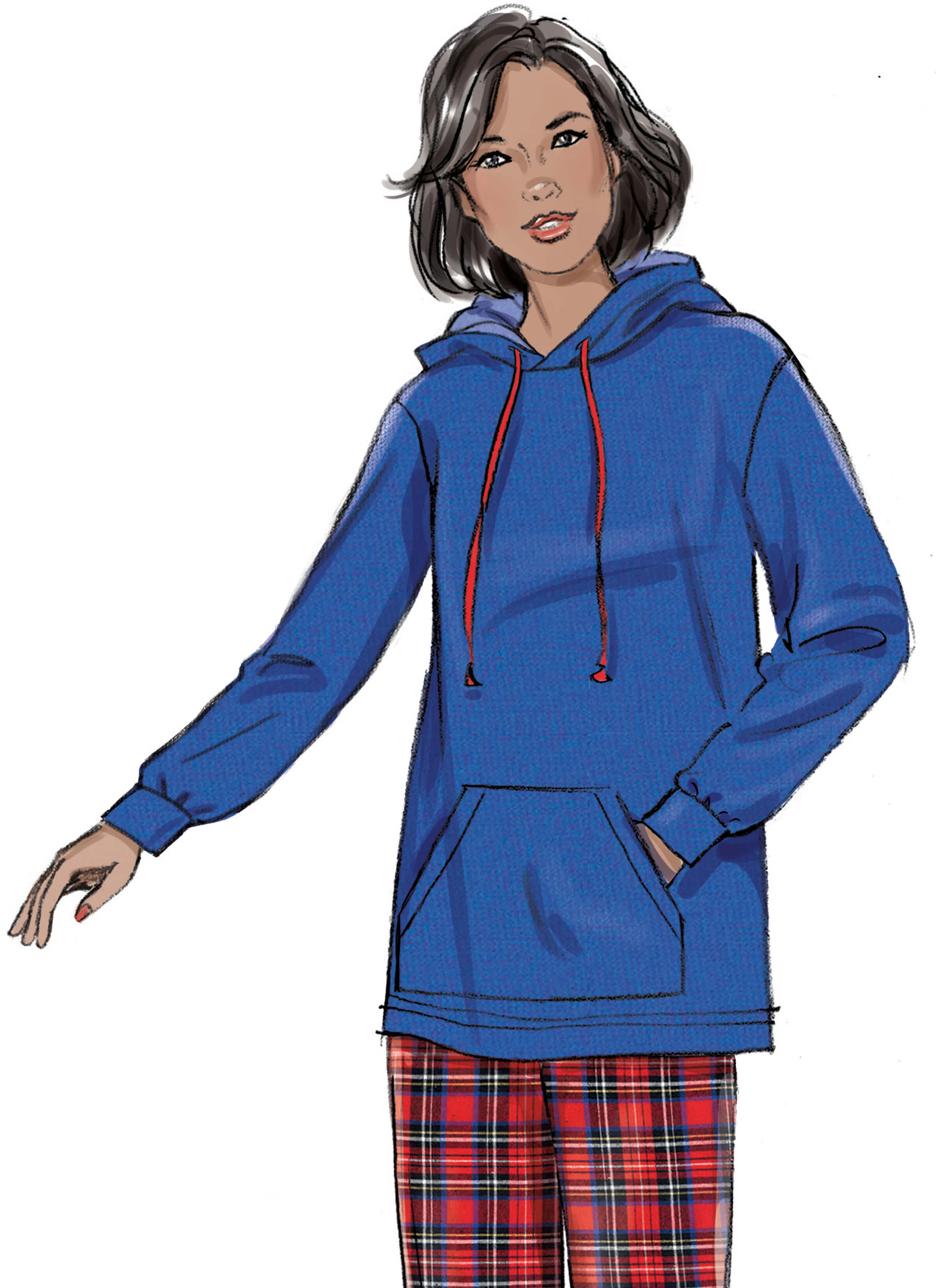 Simplicity Sewing Pattern S3173 Girl's, Boy's and Adult Knit Hoodie and Trousers