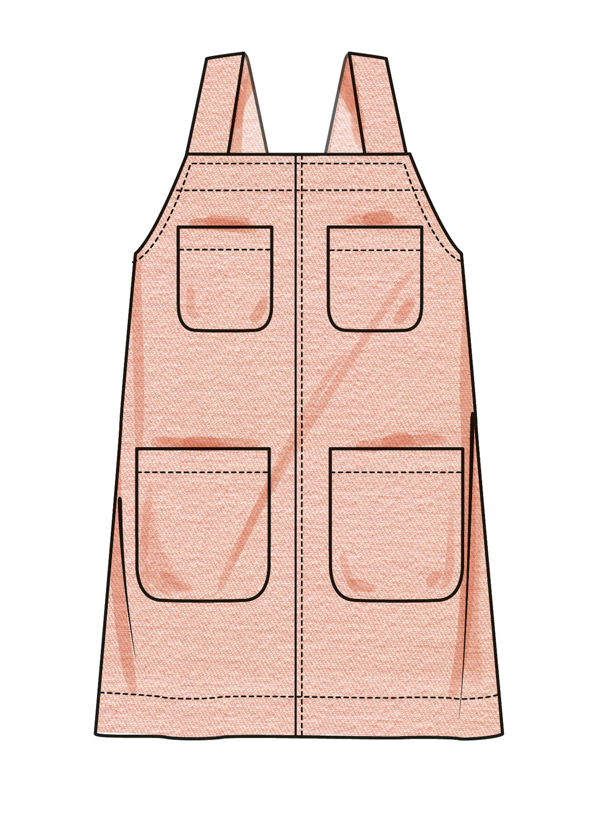 Simplicity Sewing Pattern S3174 Children's and Girls Learn to Sew Jumpers