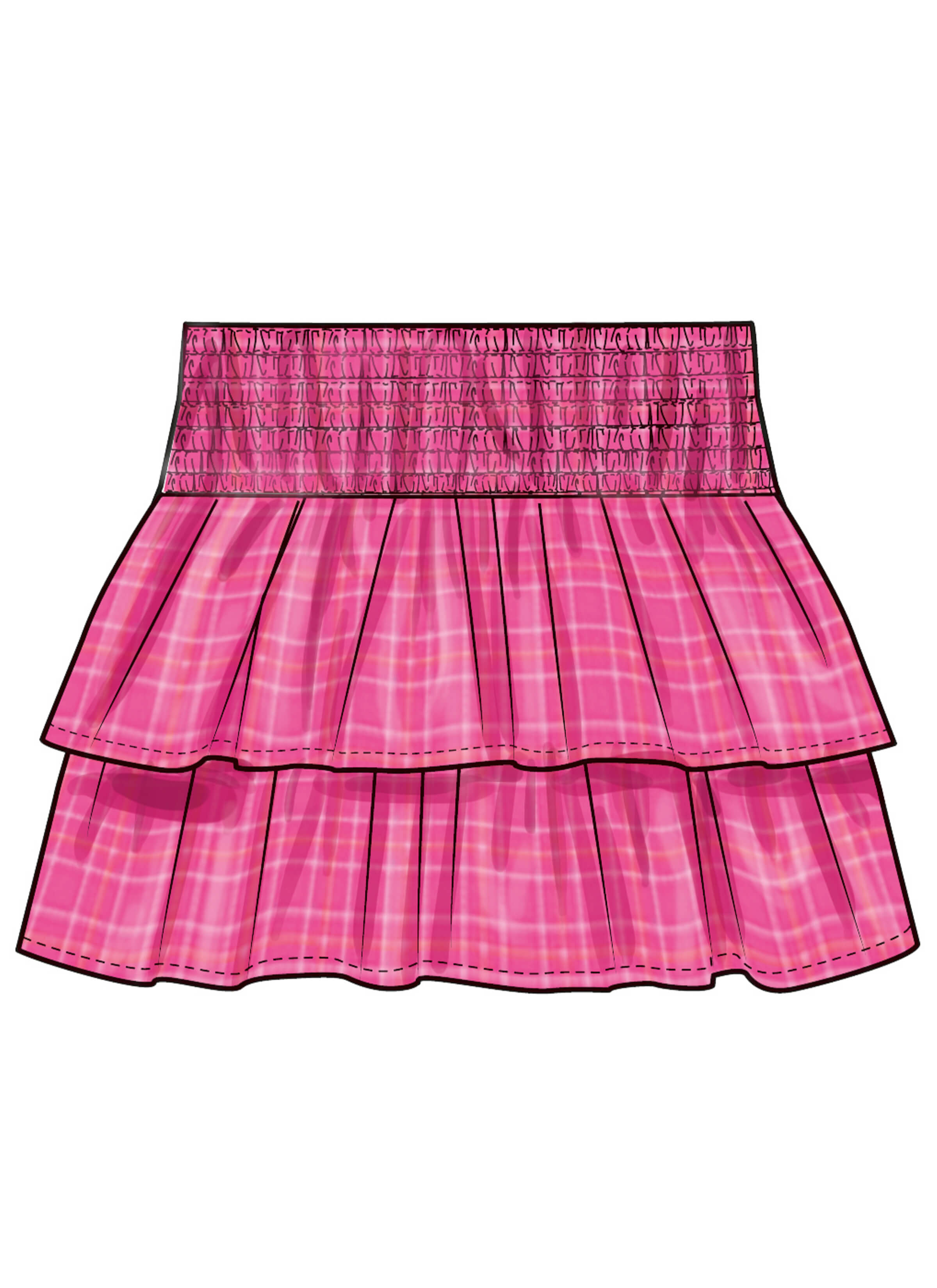 Simplicity Sewing Pattern S3175 Children's and Girls' Faux Smocking Skirts