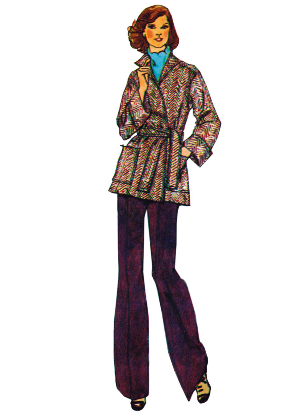 Simplicity Sewing Pattern S3178 Misses' Jiffy Unlined Front Wrap Coat in Two Lengths